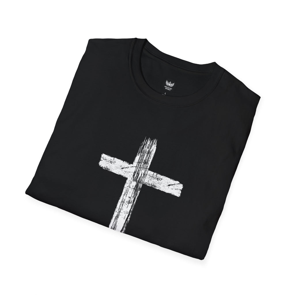 Christian Cross T-Shirt — Minimal Grunge Faith Tee