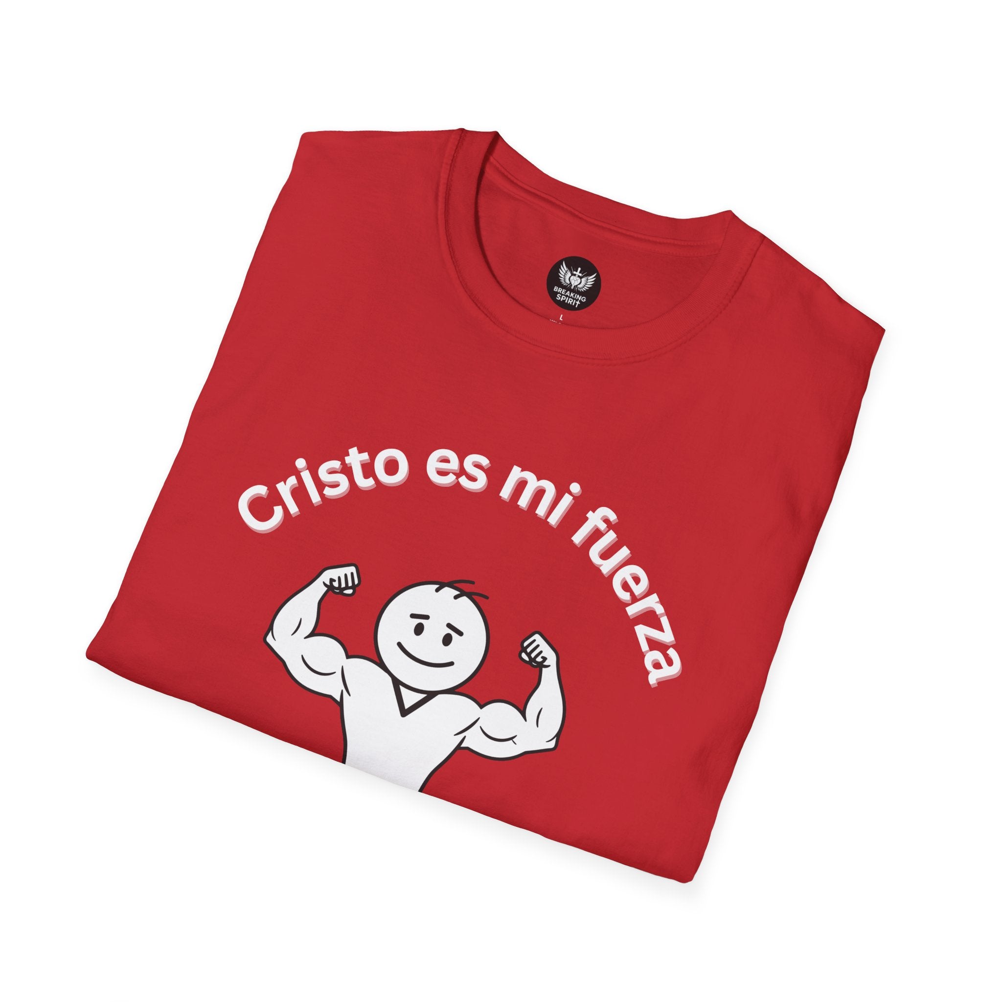 Camiseta cristiana de fuerza — Camiseta de entrenamiento de fe "Cristo es mi fuerza"