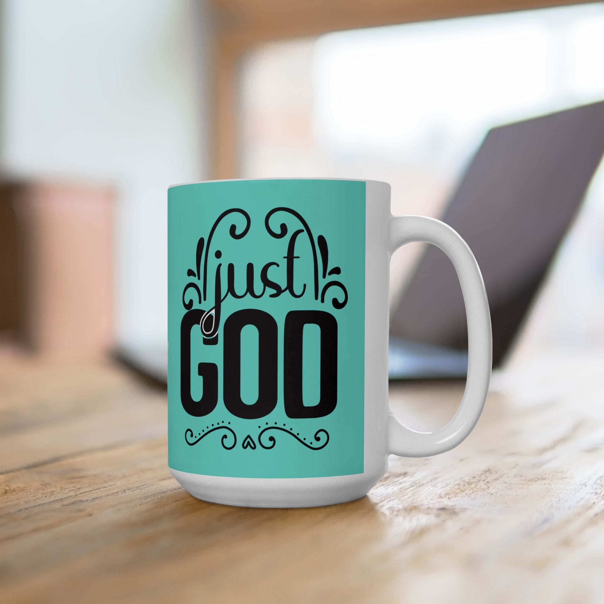 Best God Mom Ceramic Mug - Aqua Inspirational Coffee Cup (11oz, 15oz)