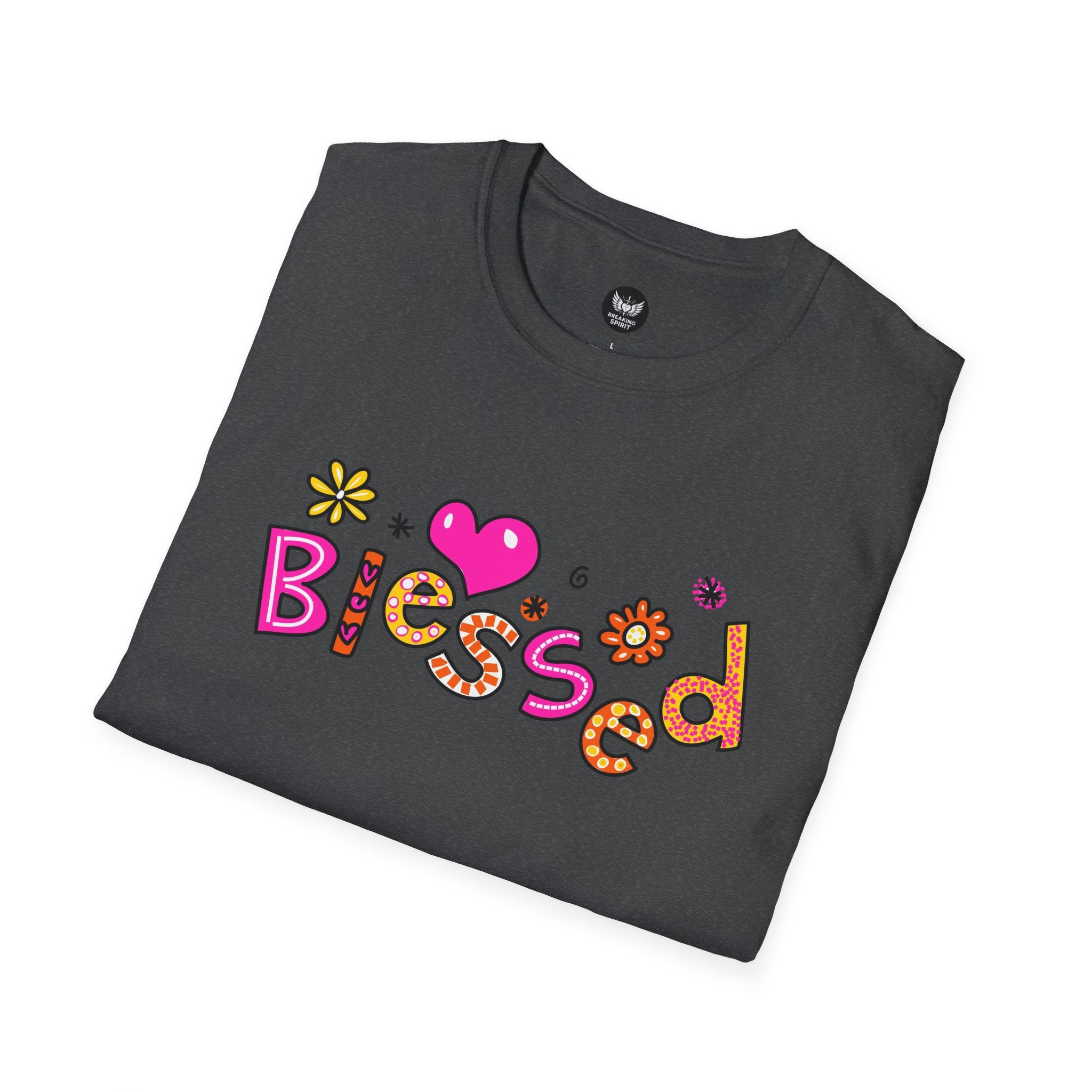 Blessed Floral Heart T-Shirt