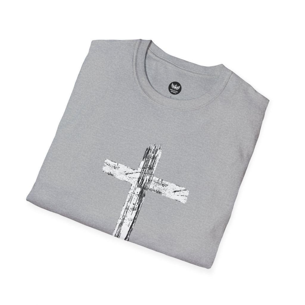 Christian Cross T-Shirt — Minimal Grunge Faith Tee