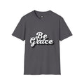 Be Grace script logo T-Shirt | inspirational typography, black white design