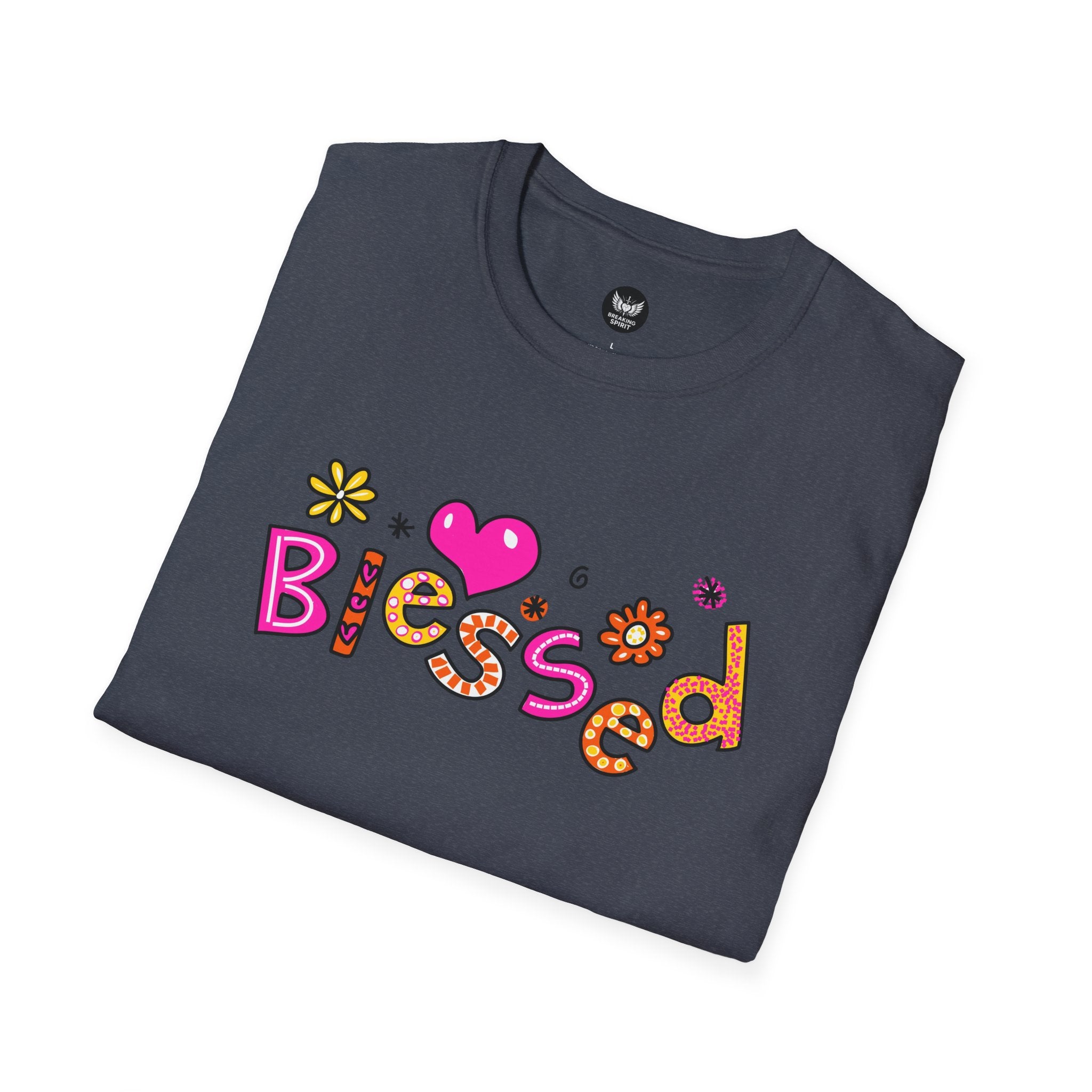 Blessed Floral Heart T-Shirt