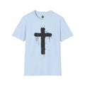 Camiseta con Cruz de Pincel Grunge — Camiseta Cristiana Desgastada