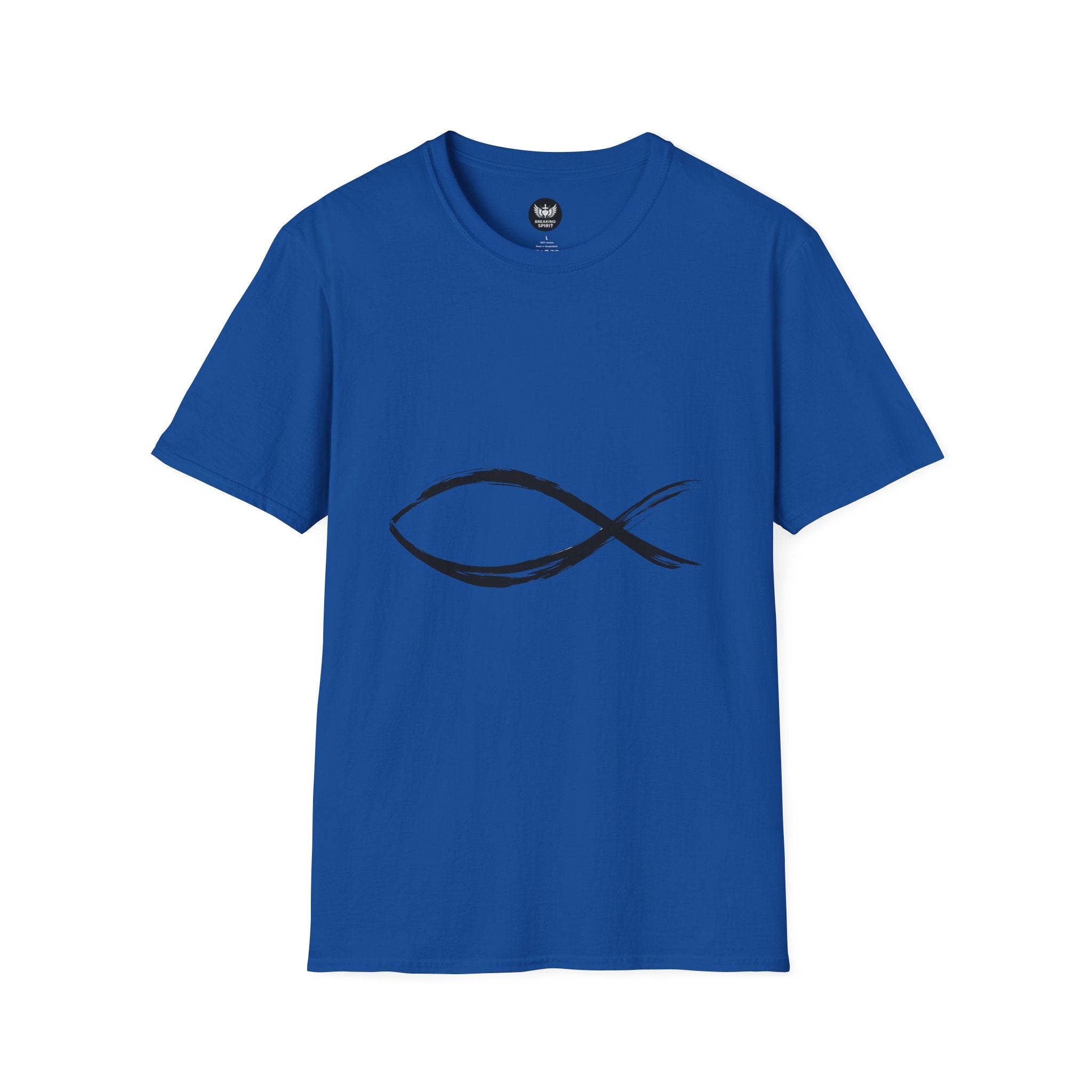 Christian Fish Symbol T-Shirt — Minimal Ichthys Faith Tee