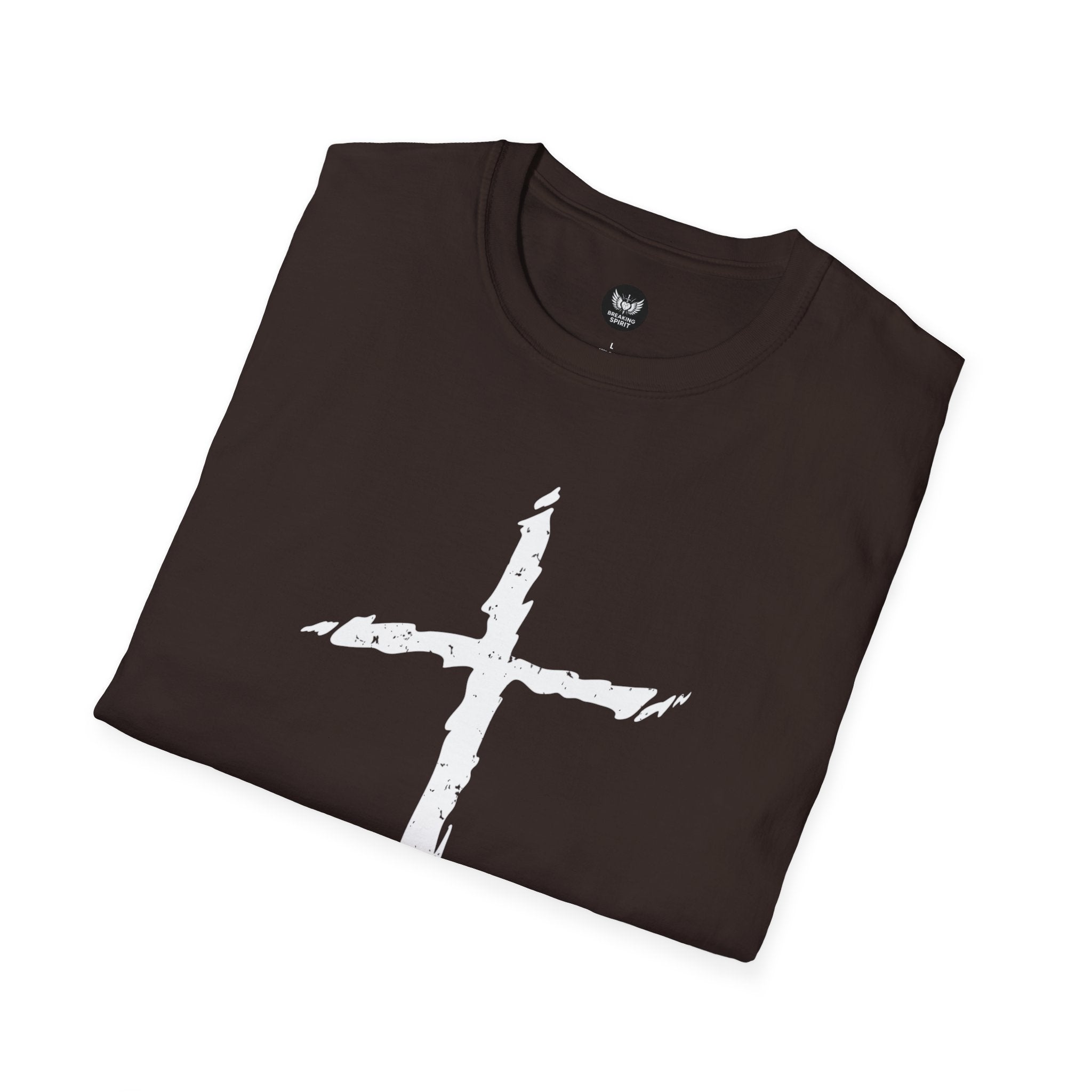 Camiseta Cruzada Pincelada — Camiseta Minimalista de Fe Cristiana