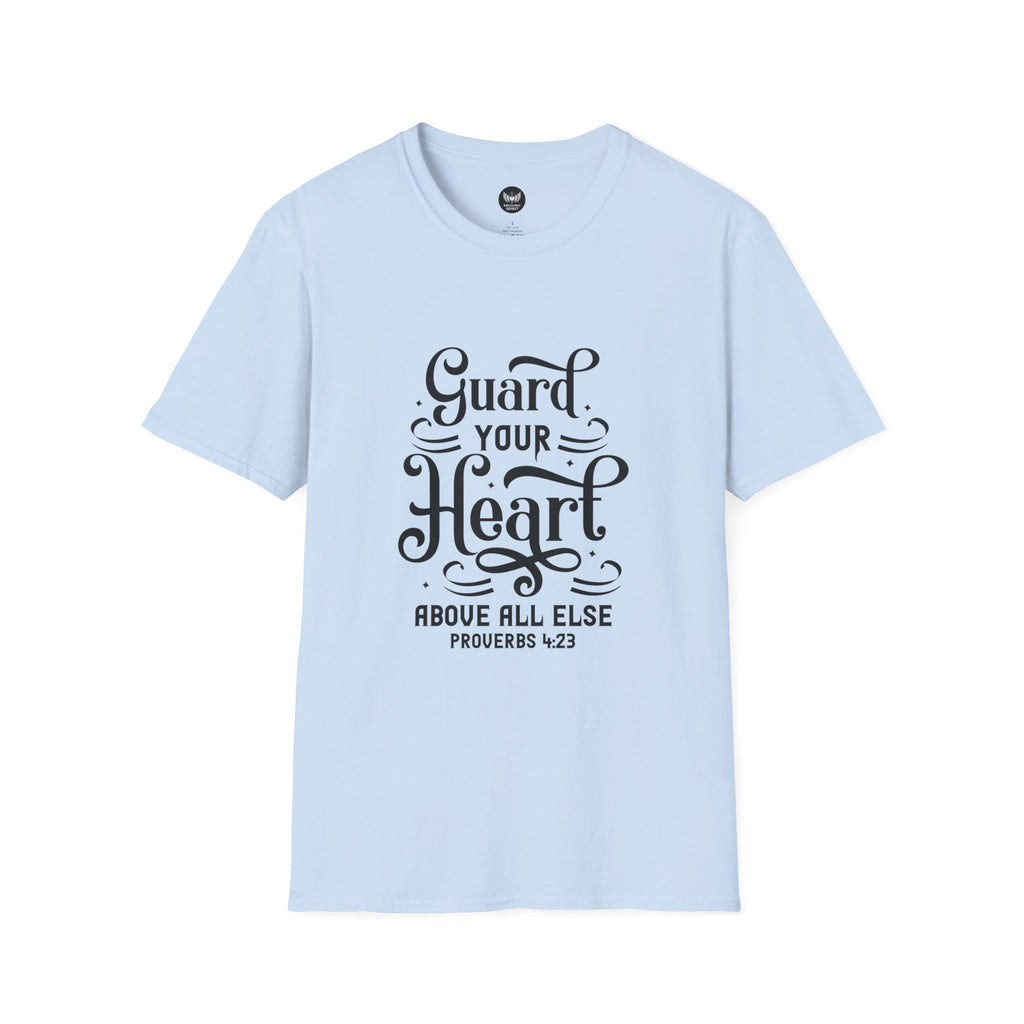 Camiseta Protege Tu Corazón — Proverbios 4:23 Camiseta de Fe Inspiradora