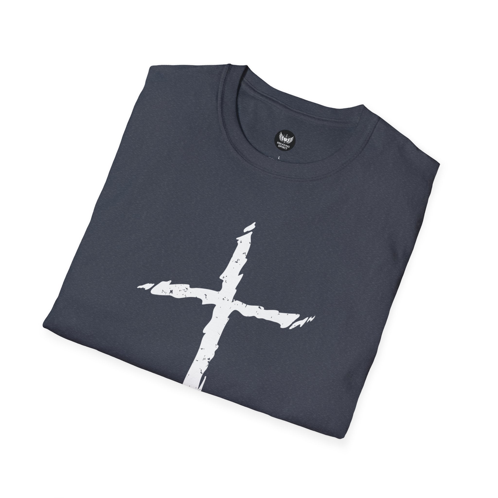 Camiseta Cruzada Pincelada — Camiseta Minimalista de Fe Cristiana