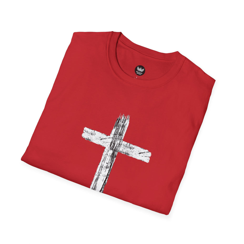 Christian Cross T-Shirt — Minimal Grunge Faith Tee
