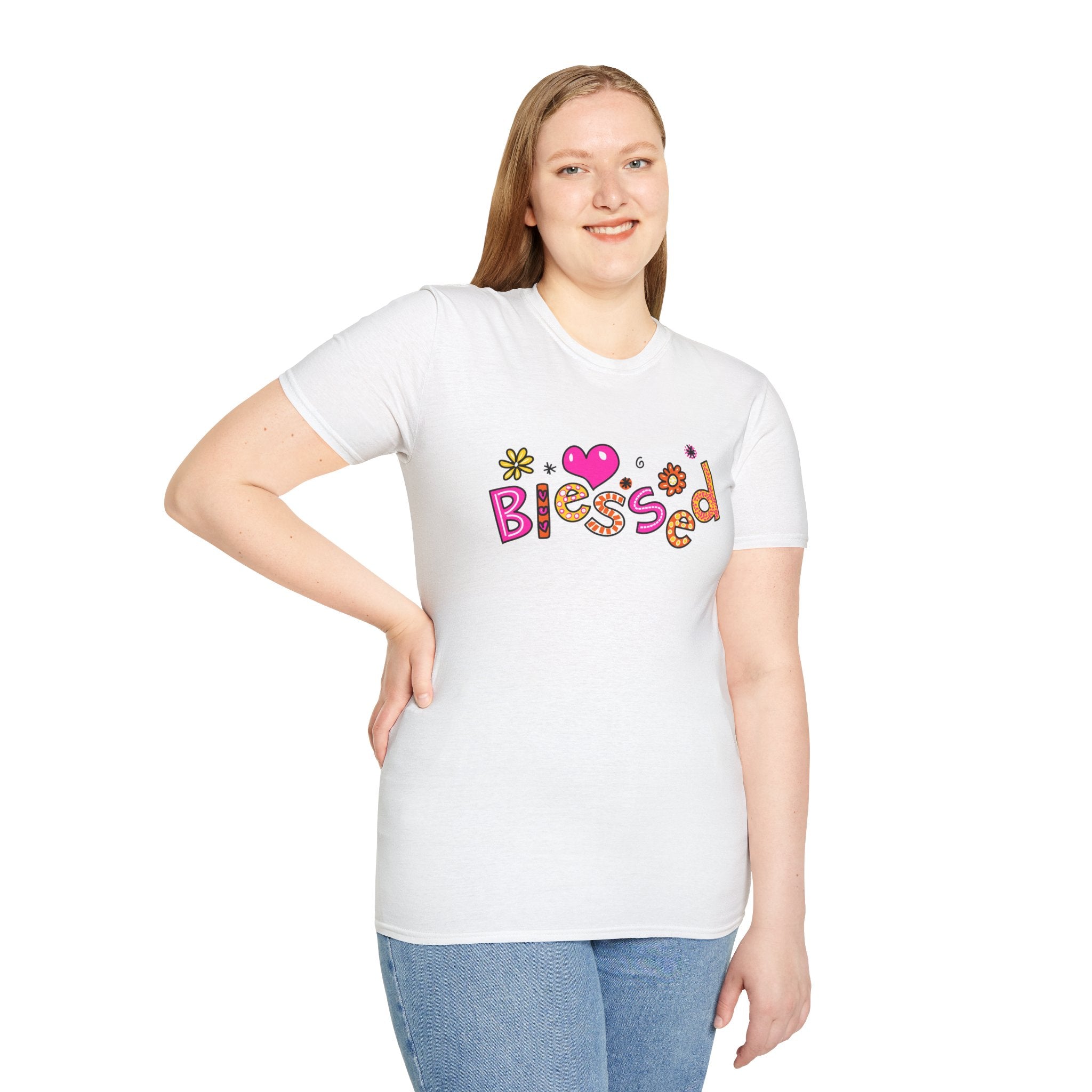 Blessed Floral Heart T-Shirt