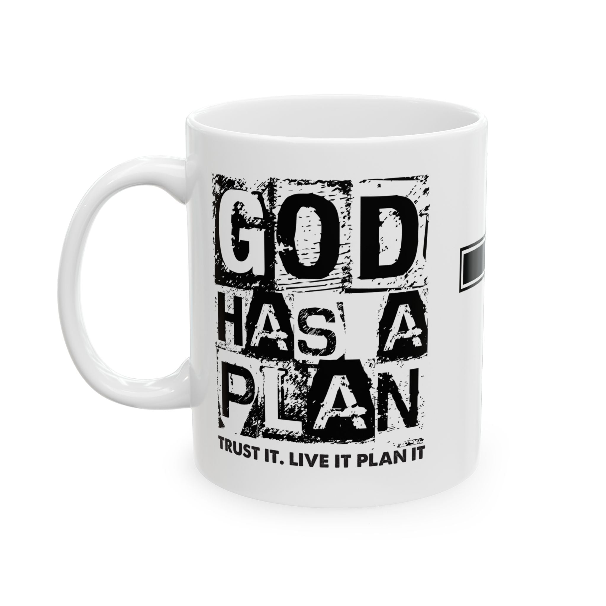 Faith Cross Ceramic Mug — "God Has a Plan" Inspirational Coffee Cup (11oz/15oz)