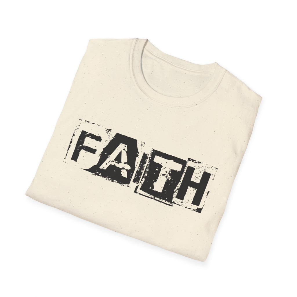 Camiseta Faith Distressed de Bloque — Camiseta Cristiana Gráfica Inspiradora