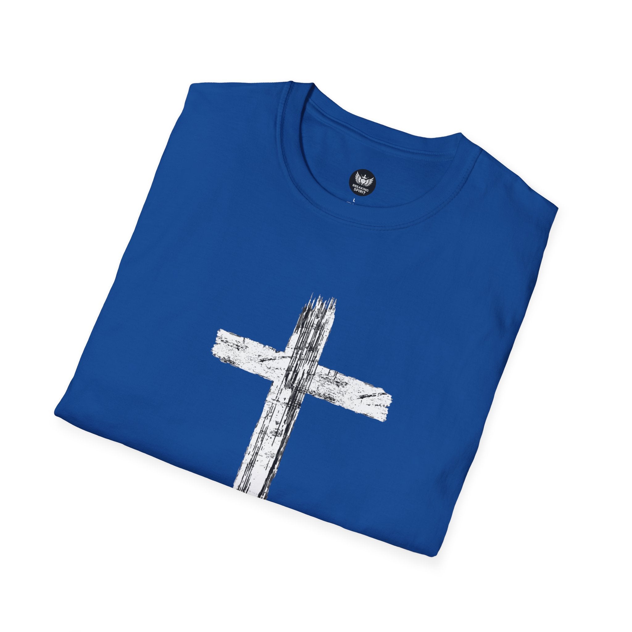 Christian Cross T-Shirt — Minimal Grunge Faith Tee