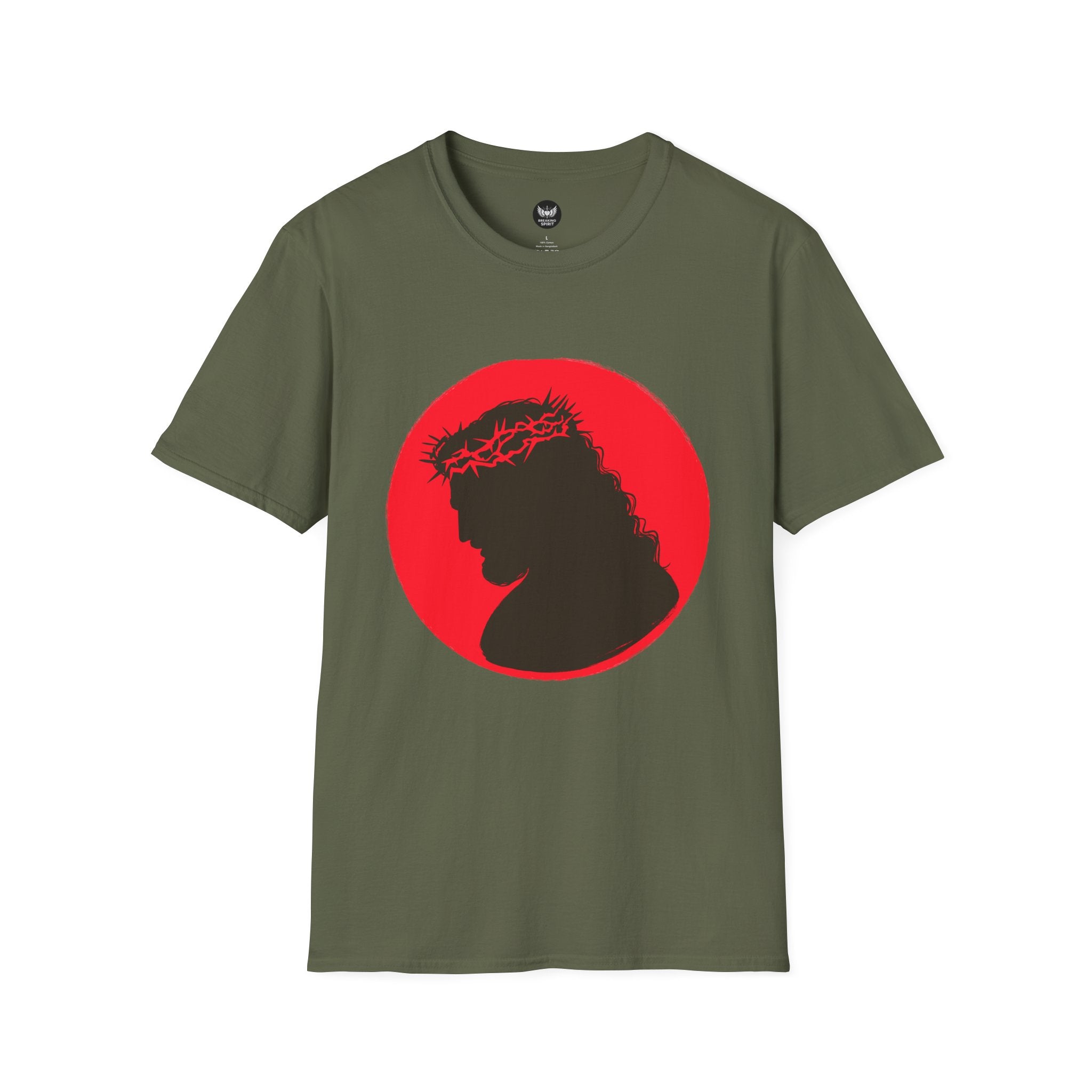 Jesus Silhouette T‑Shirt - Crown of Thorns Christian Tee