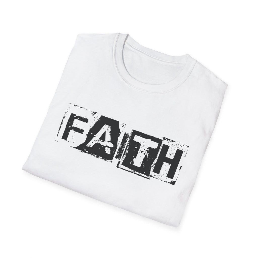 Camiseta Faith Distressed de Bloque — Camiseta Cristiana Gráfica Inspiradora