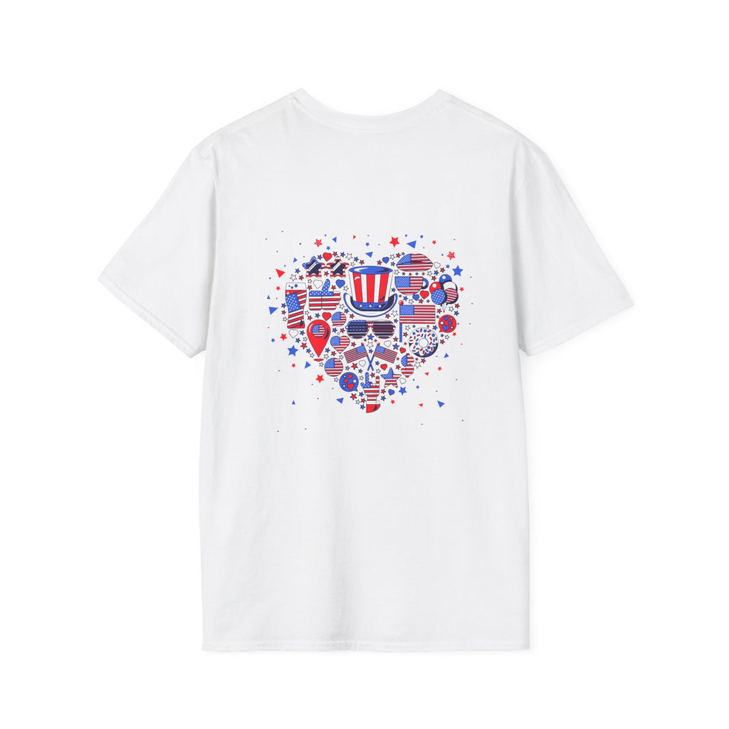 Camiseta gráfica Corazón patriótico