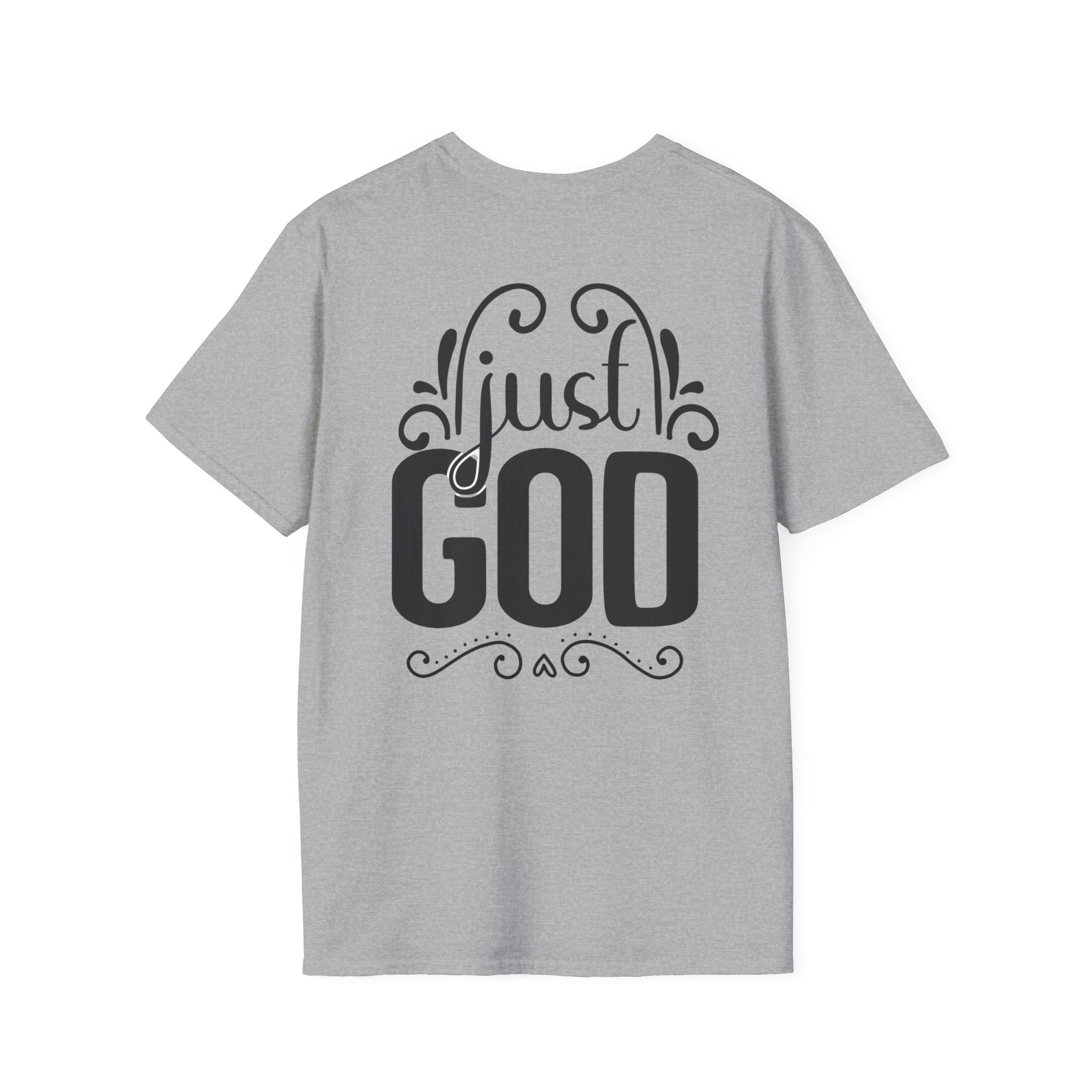 Christian T-Shirt — "Just God" Cross Faith Tee