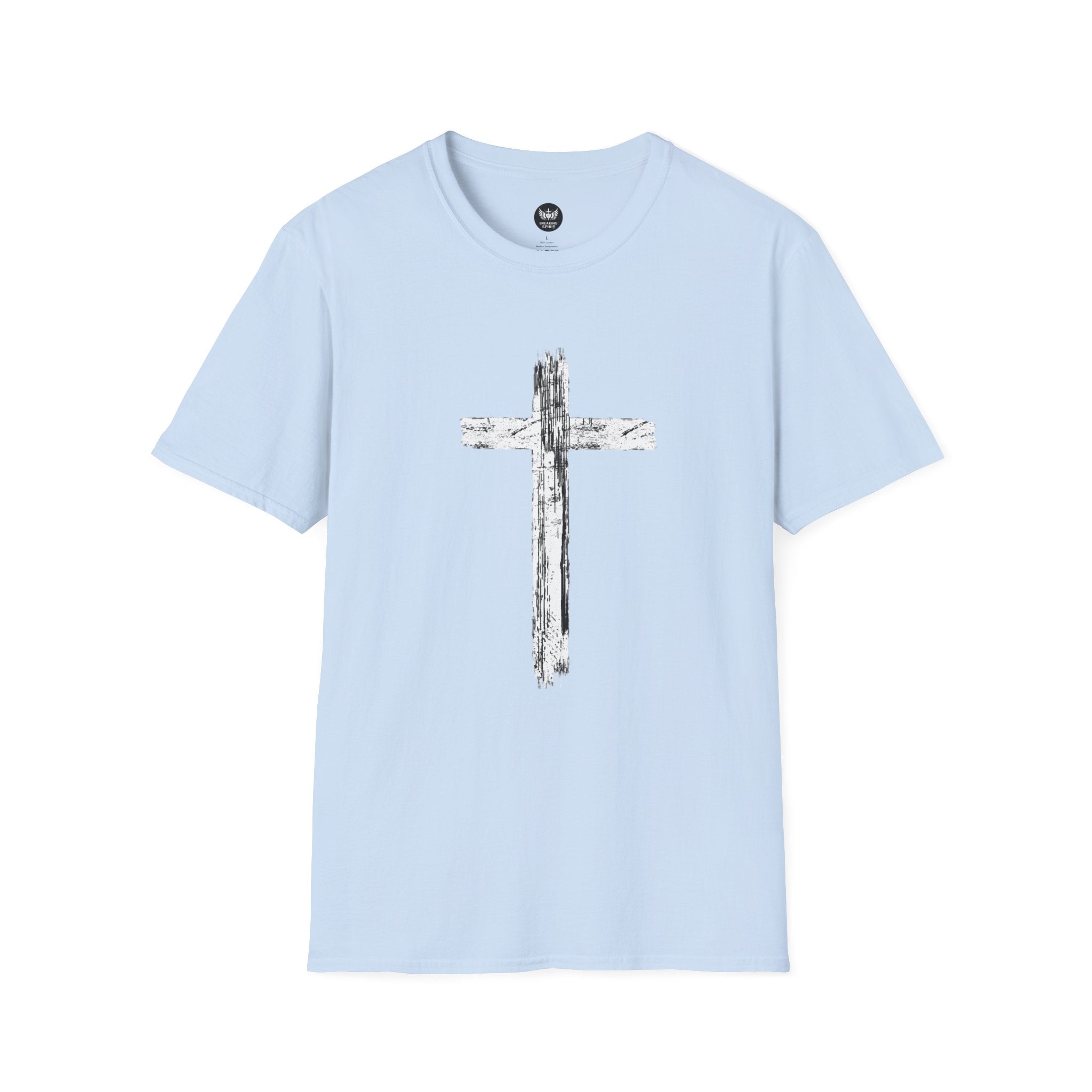 Christian Cross T-Shirt — Minimal Grunge Faith Tee