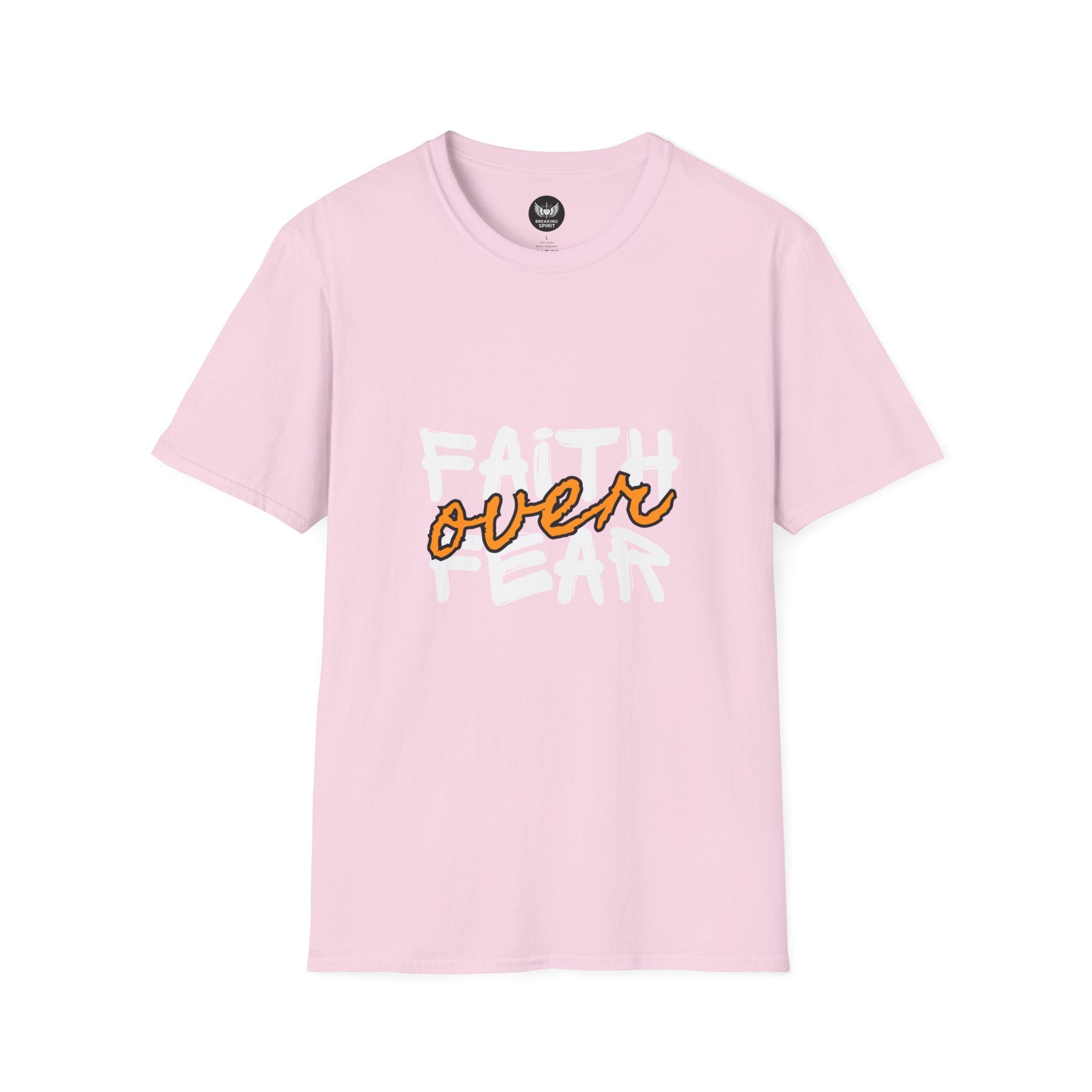 Camiseta Fe sobre Miedo | Tipografía Cristiana Inspiradora
