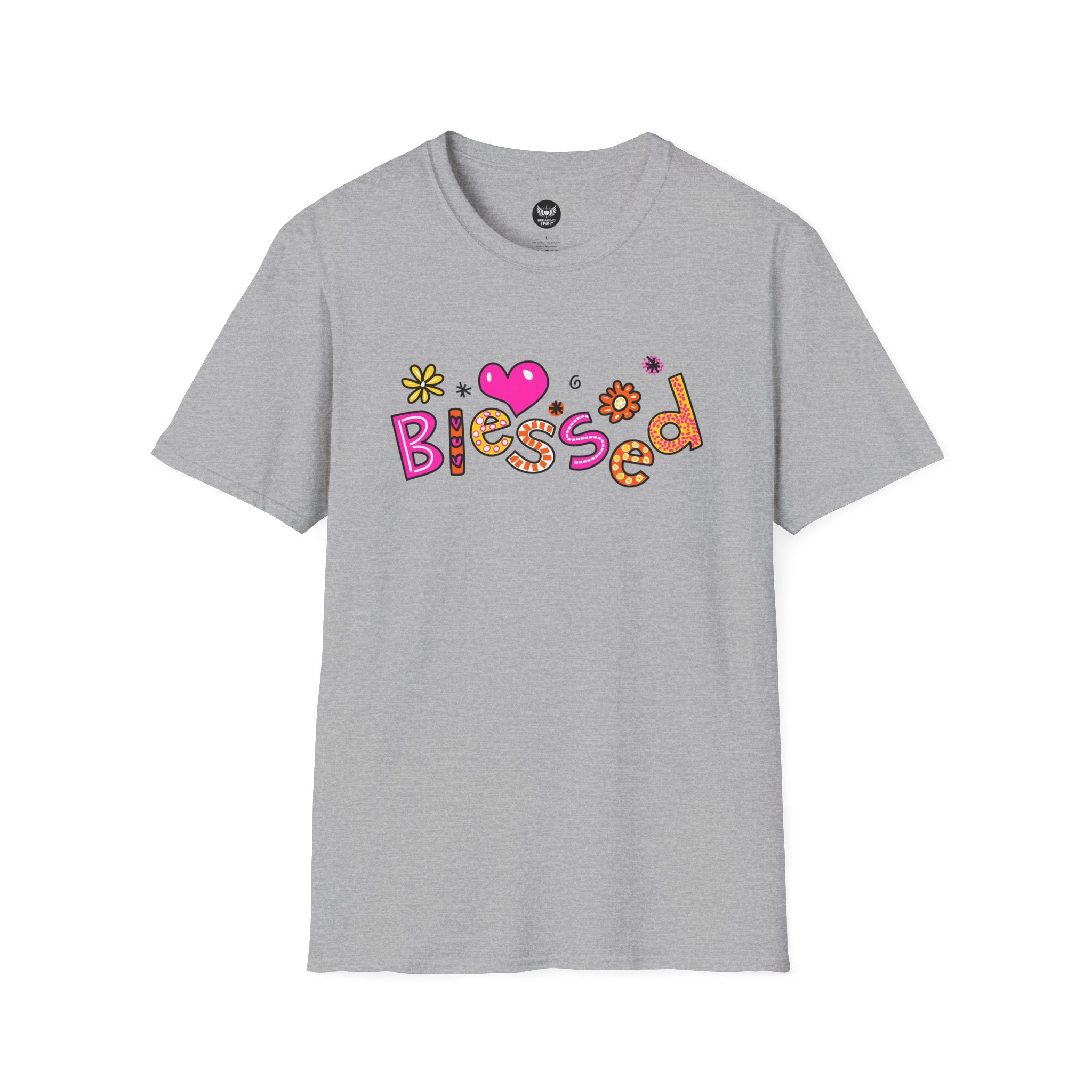 Blessed Floral Heart T-Shirt
