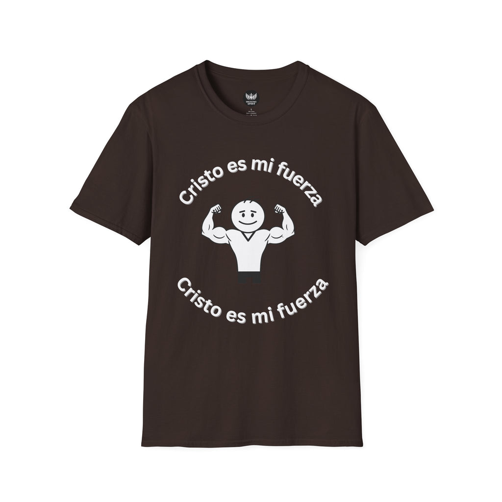 Camiseta cristiana de fuerza — Camiseta de entrenamiento de fe "Cristo es mi fuerza"