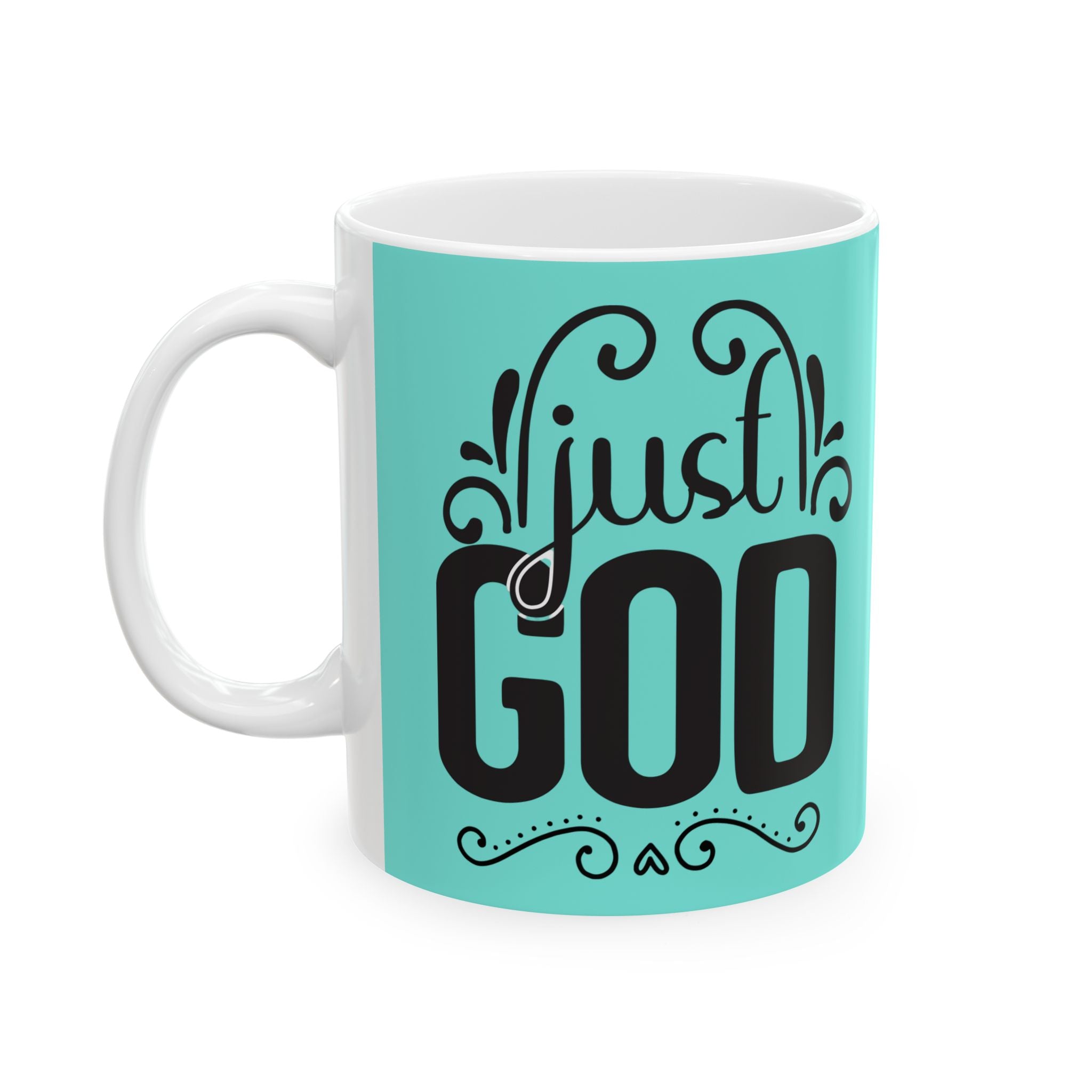 Best God Mom Ceramic Mug - Aqua Inspirational Coffee Cup (11oz, 15oz)