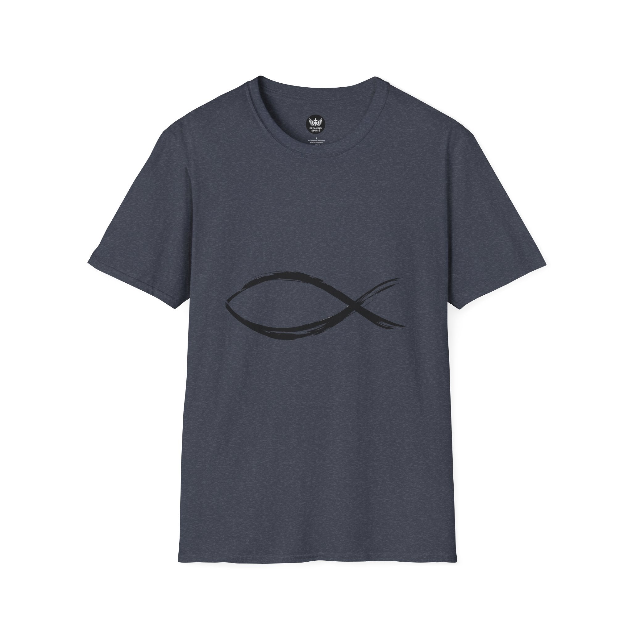 Christian Fish Symbol T-Shirt — Minimal Ichthys Faith Tee
