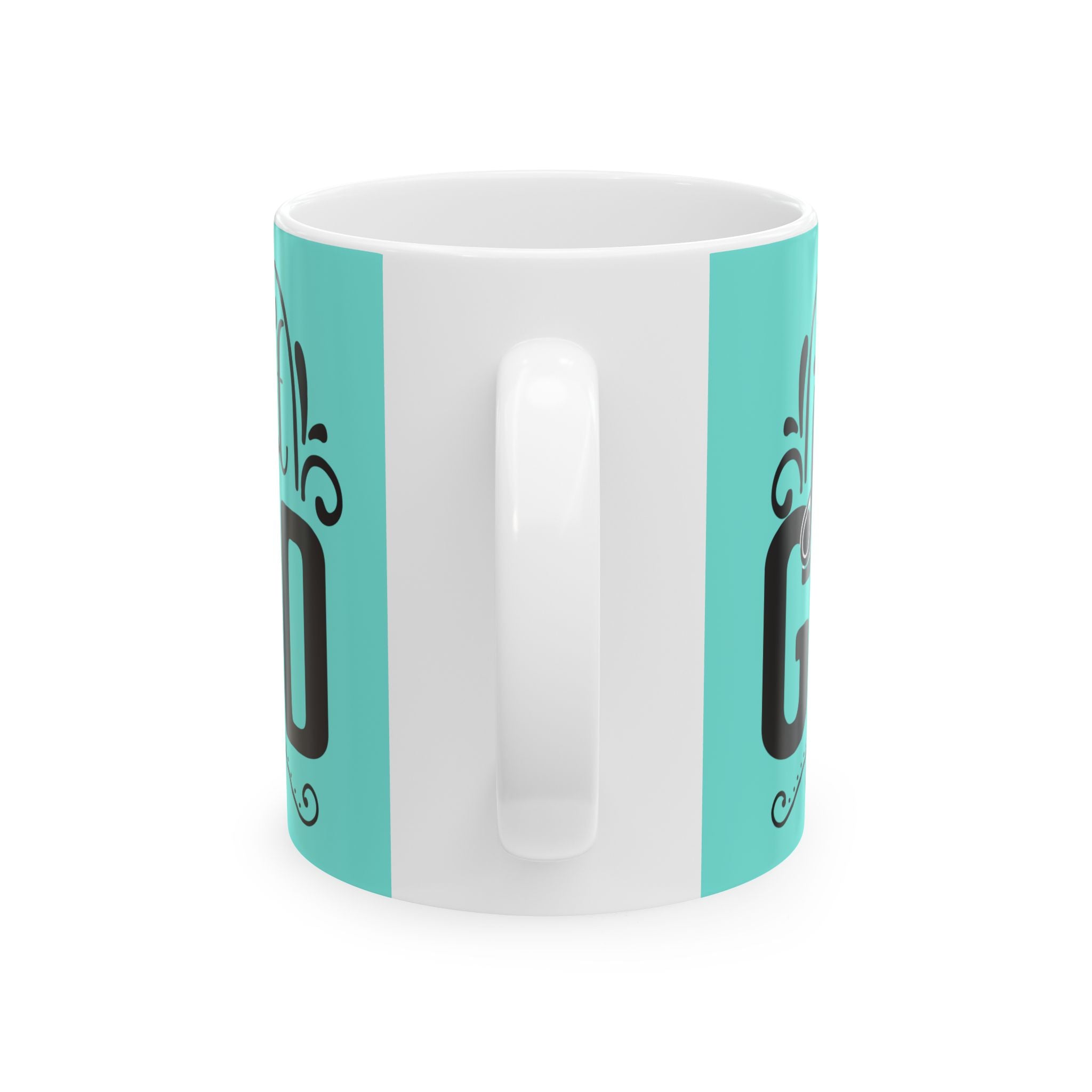 Best God Mom Ceramic Mug - Aqua Inspirational Coffee Cup (11oz, 15oz)