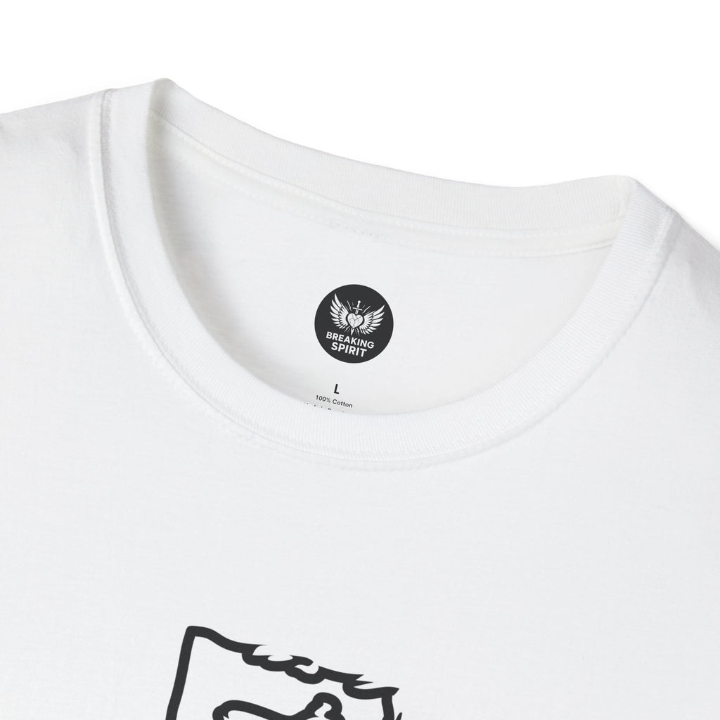 Camiseta gráfica de cruz cristiana — Camiseta minimalista de fe para la iglesia, Pascua y uso diario