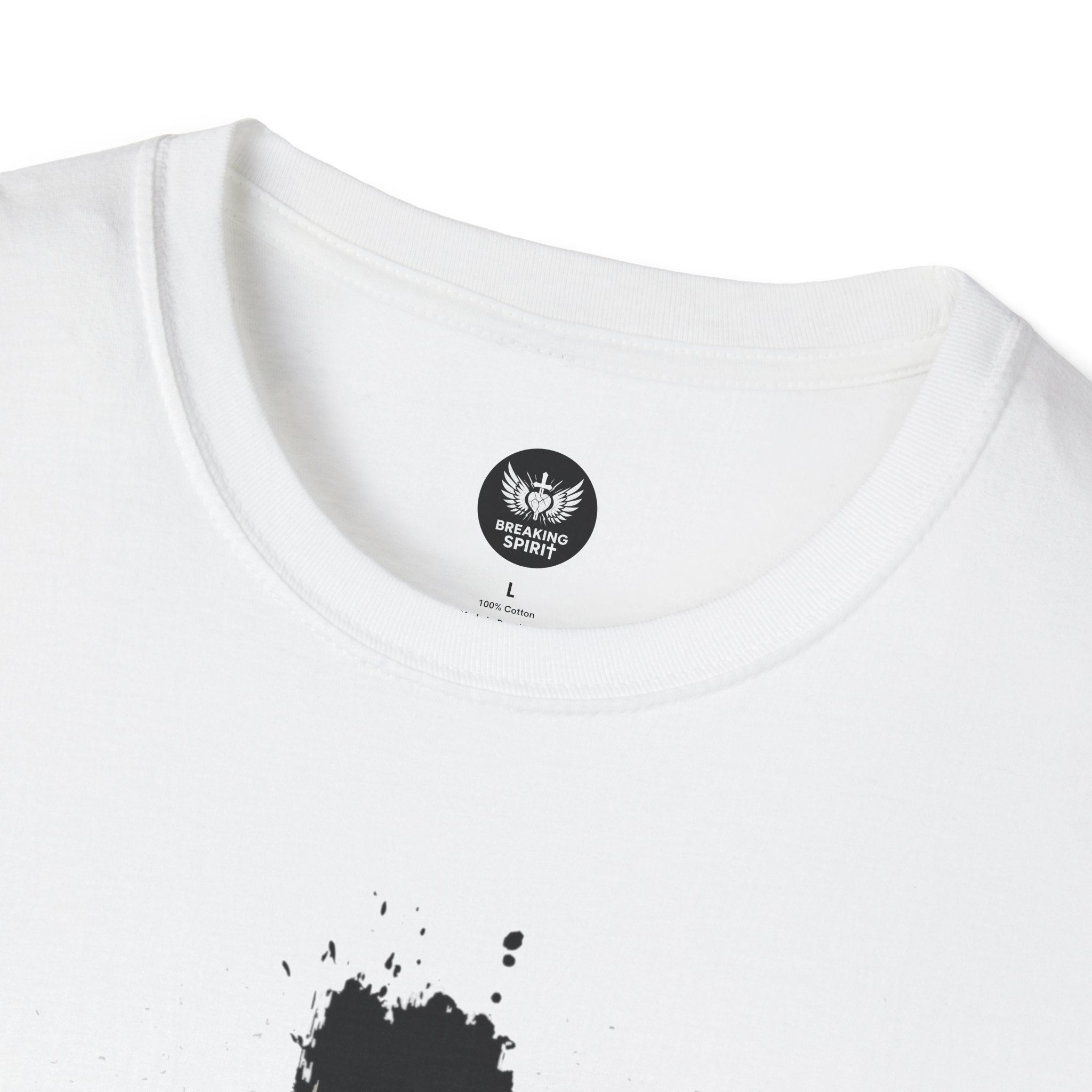 Camiseta con Cruz de Pincel Grunge — Camiseta Cristiana Desgastada