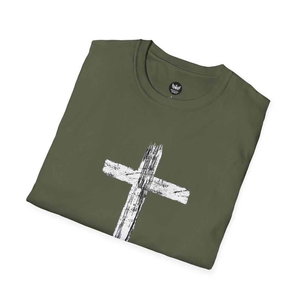 Christian Cross T-Shirt — Minimal Grunge Faith Tee