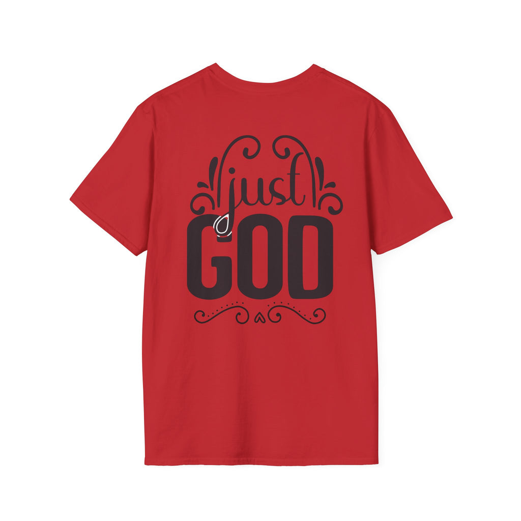 Christian T-Shirt — "Just God" Cross Faith Tee