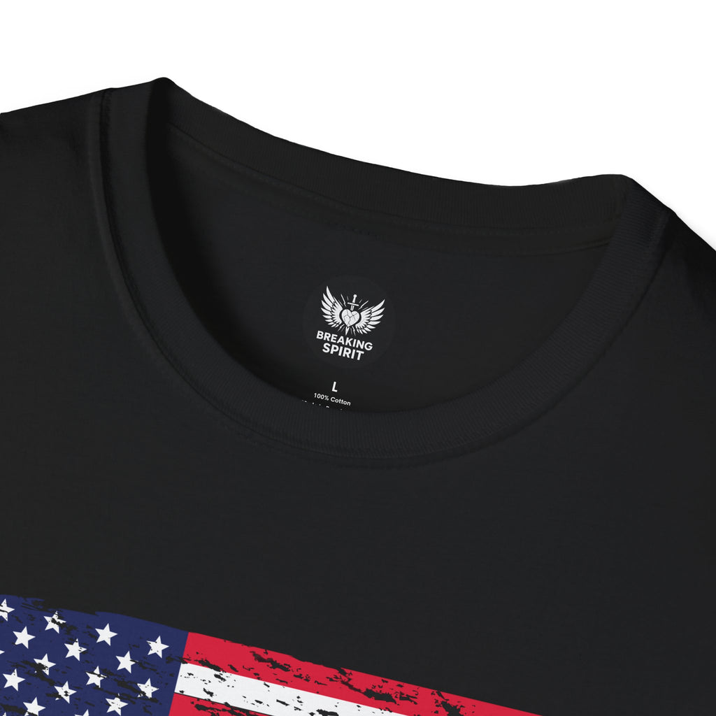 Distressed American Flag T-Shirt — Vintage USA Patriotic Tee