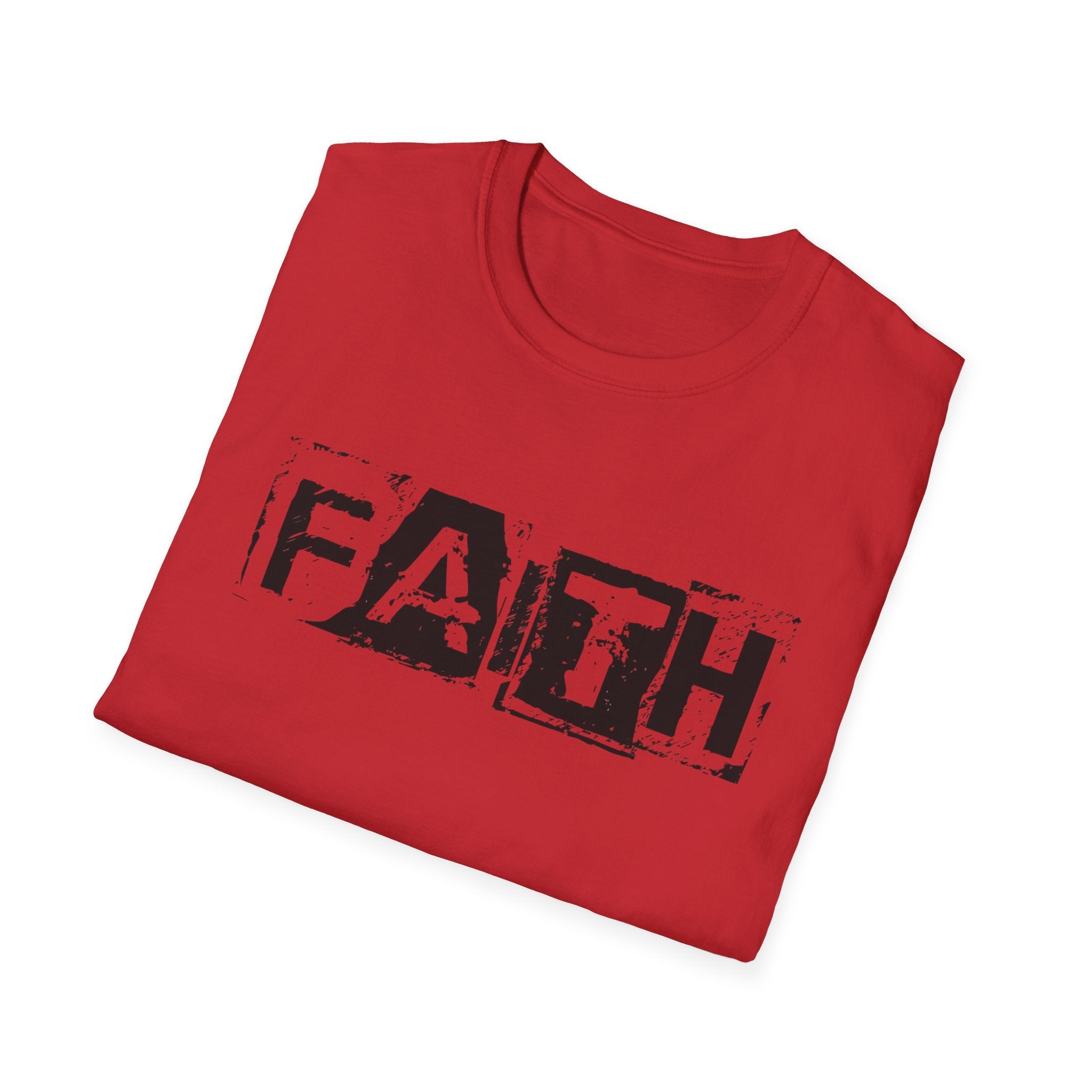 Camiseta Faith Distressed de Bloque — Camiseta Cristiana Gráfica Inspiradora