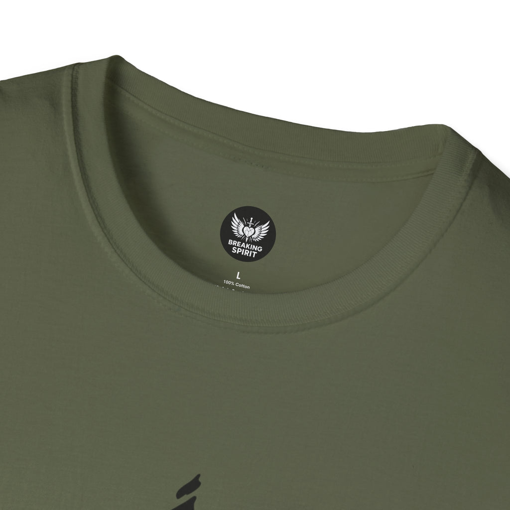 Camiseta Cruzada Pincelada Cristiana — Camiseta Gráfica de Fe Minimalista