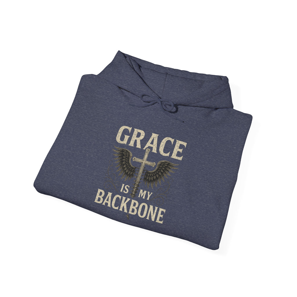 Sudadera con capucha Grace Is My Backbone | Sudadera con capucha con estampado Faith Wings