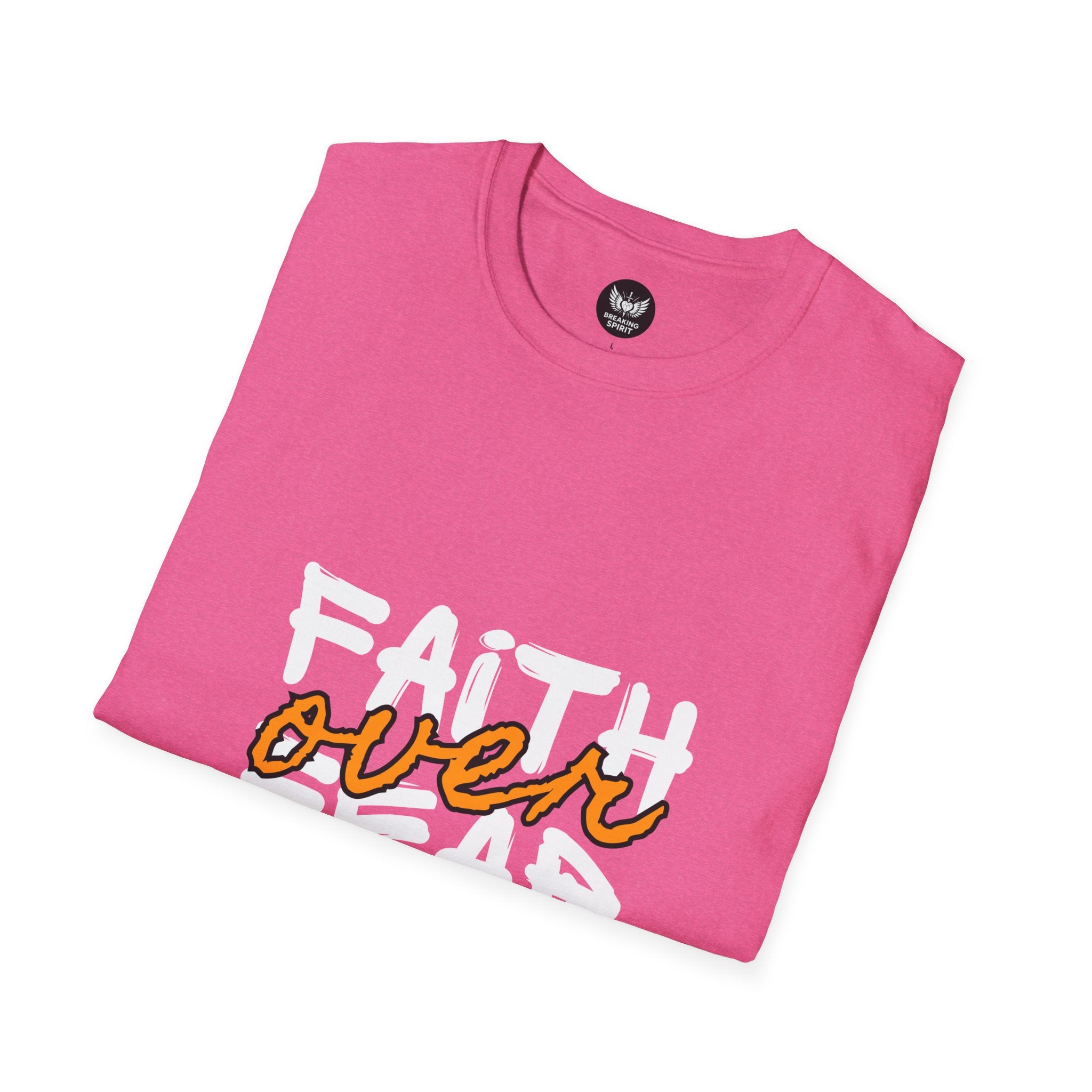 Camiseta Fe sobre Miedo | Tipografía Cristiana Inspiradora