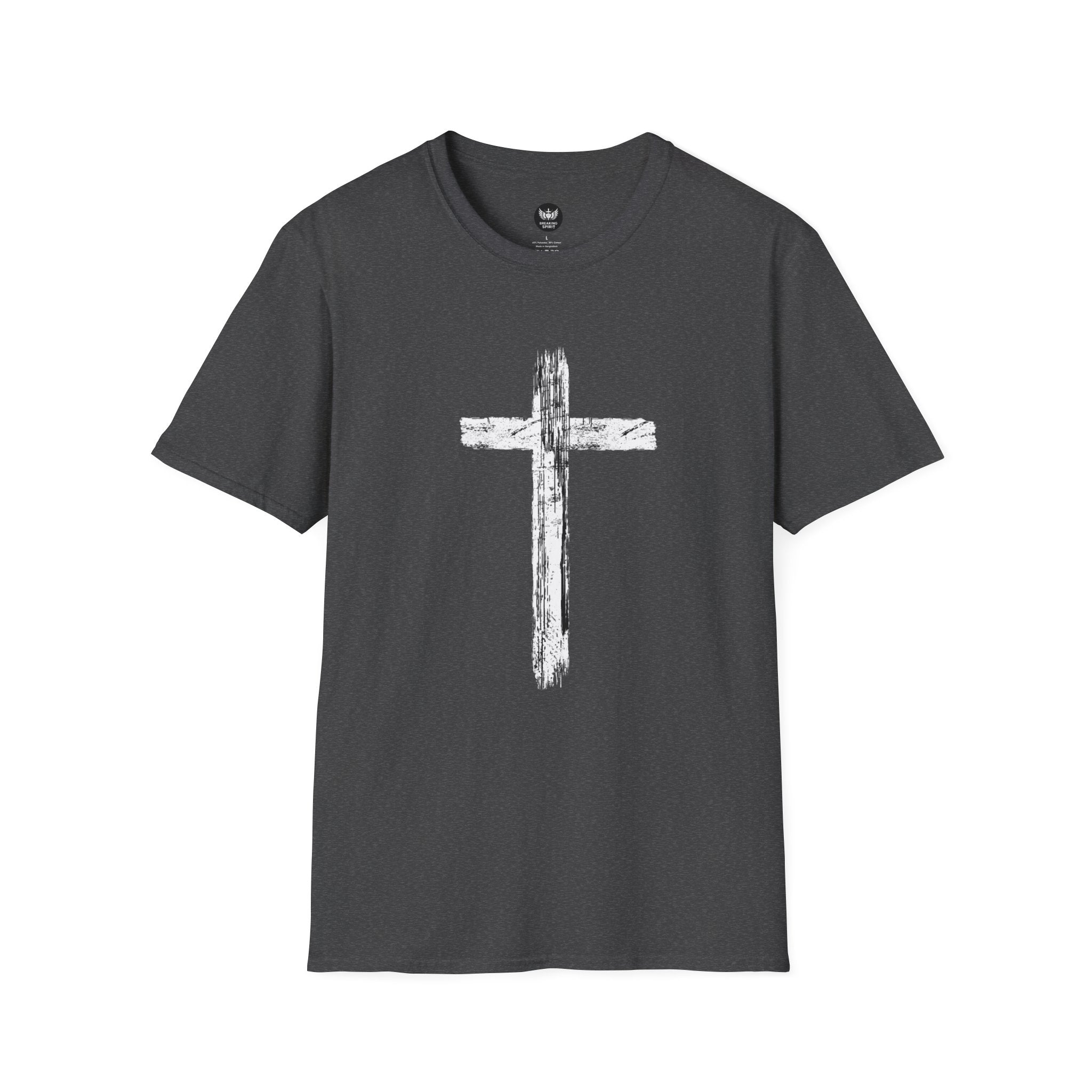 Christian Cross T-Shirt — Minimal Grunge Faith Tee