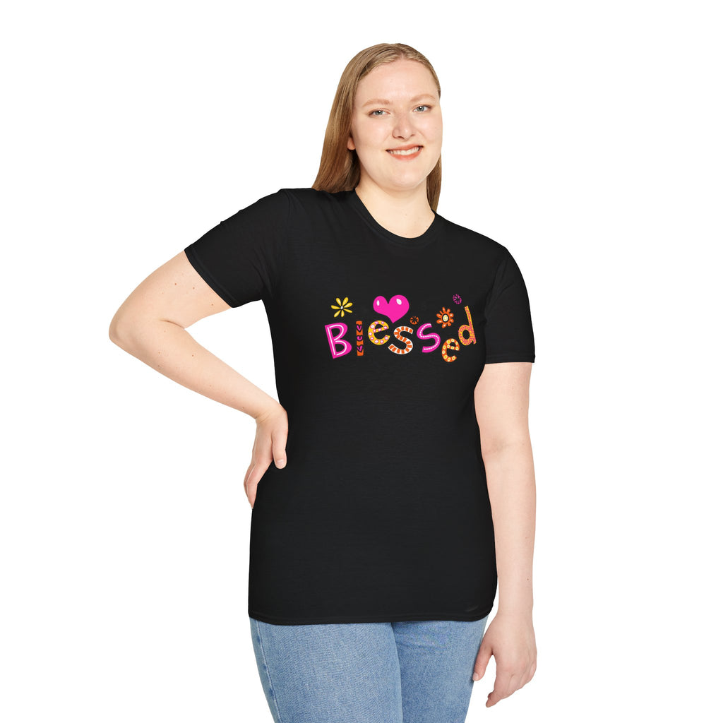 Blessed Floral Heart T-Shirt