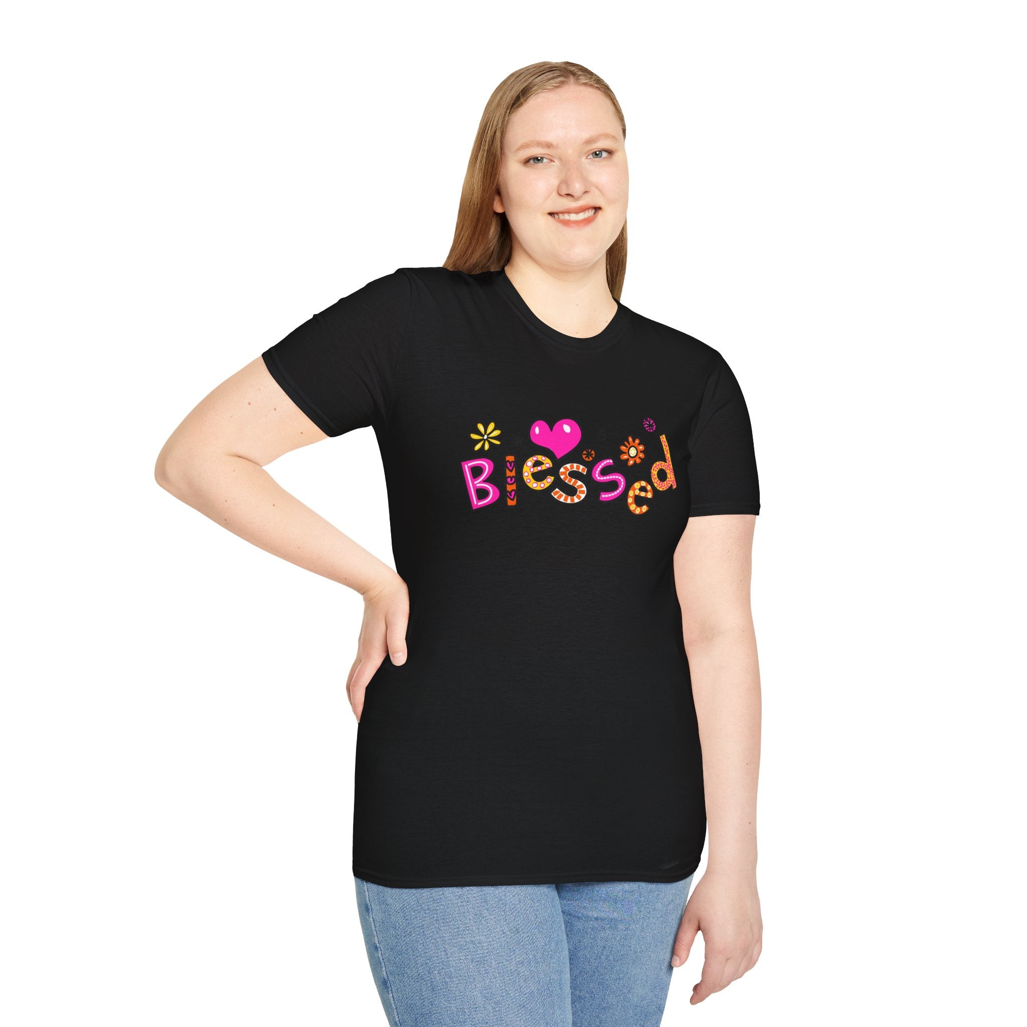 Blessed Floral Heart T-Shirt