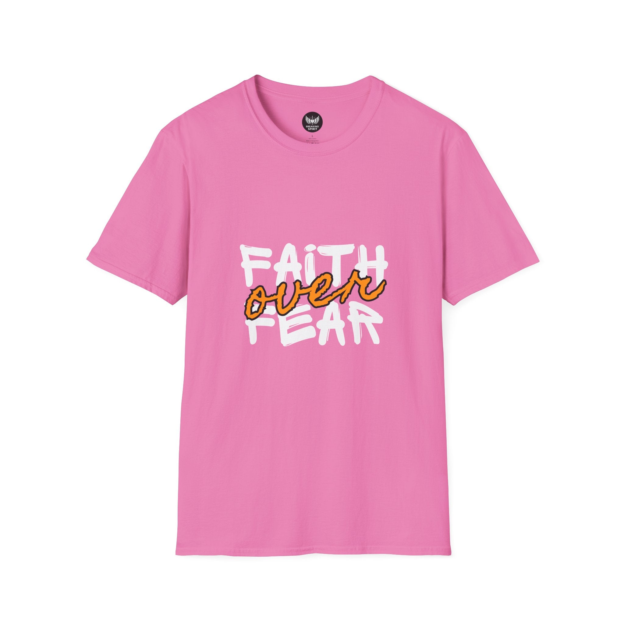 Camiseta Fe sobre Miedo | Tipografía Cristiana Inspiradora