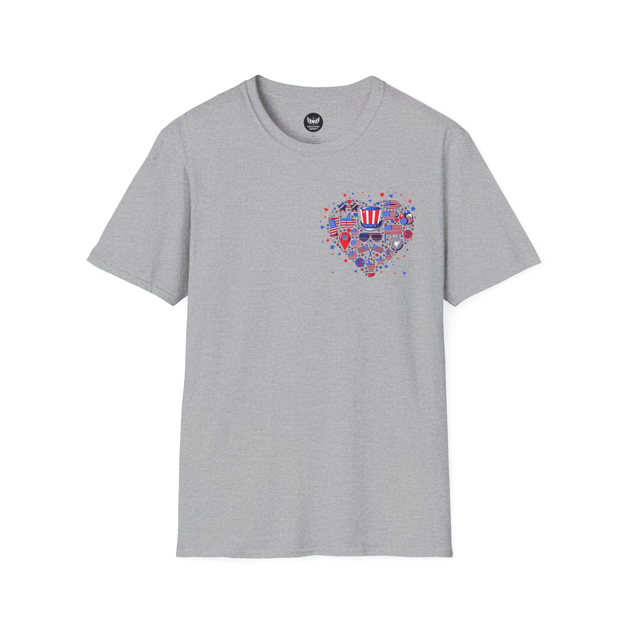 Patriotic Heart Graphic T-Shirt