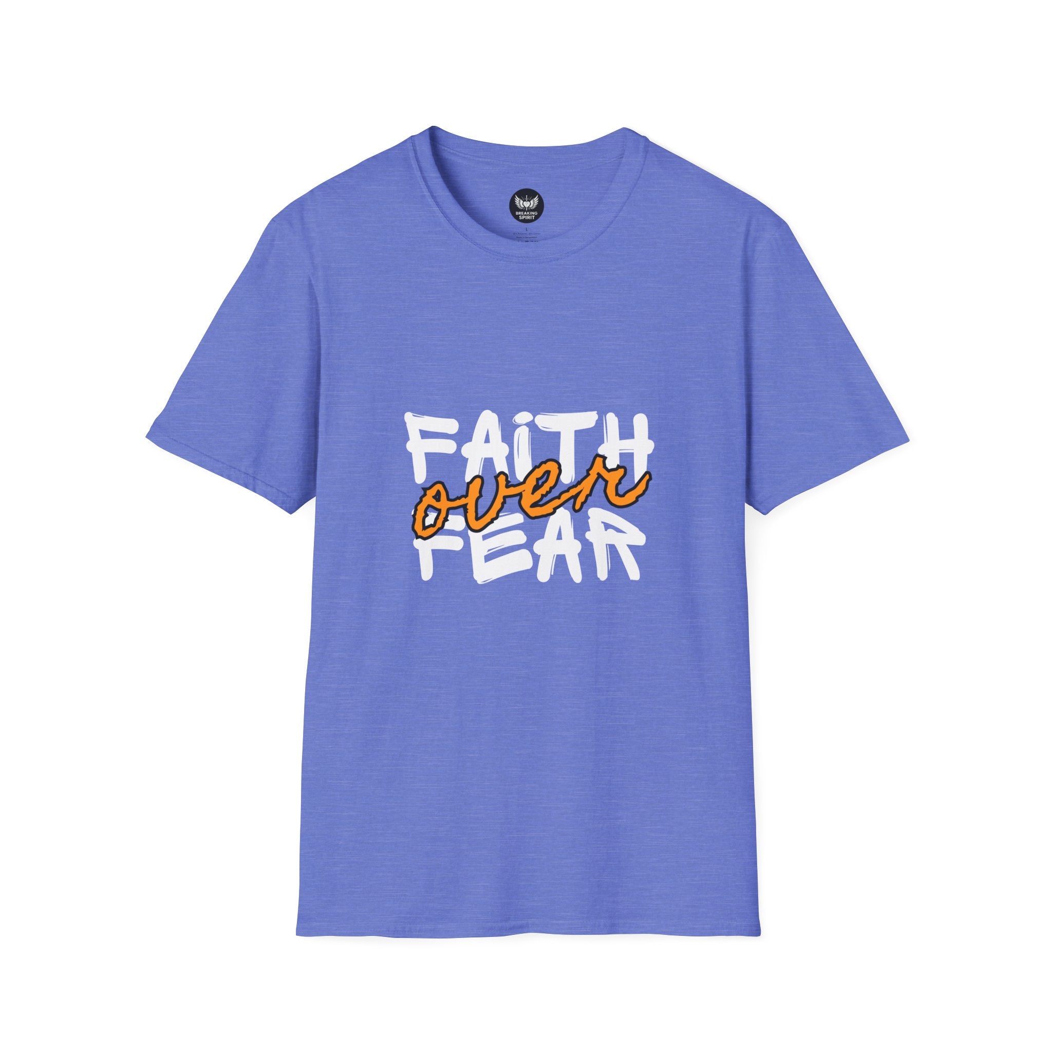 Camiseta Fe sobre Miedo | Tipografía Cristiana Inspiradora