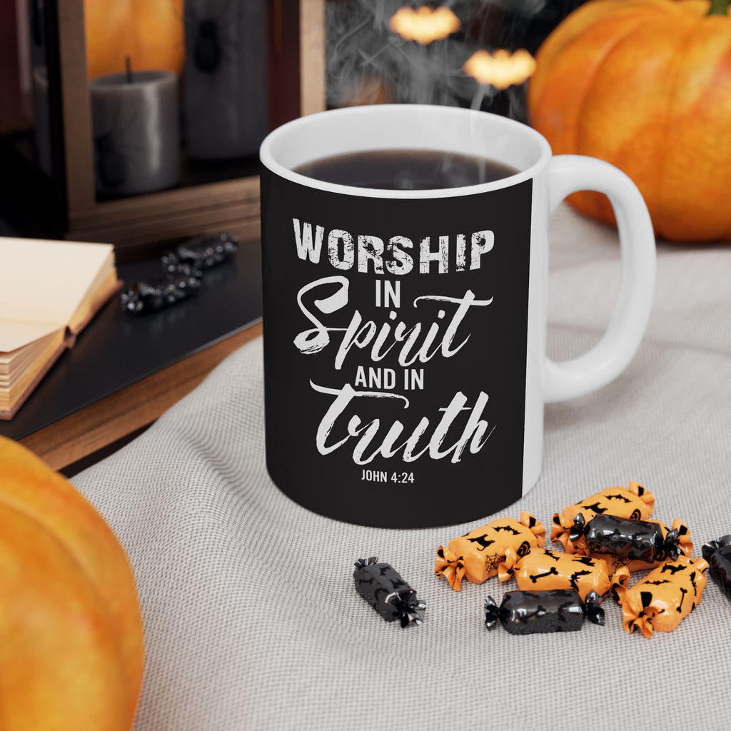 Worship Servant Mug — Inspirational Church Coffee Cup (11oz/15oz)