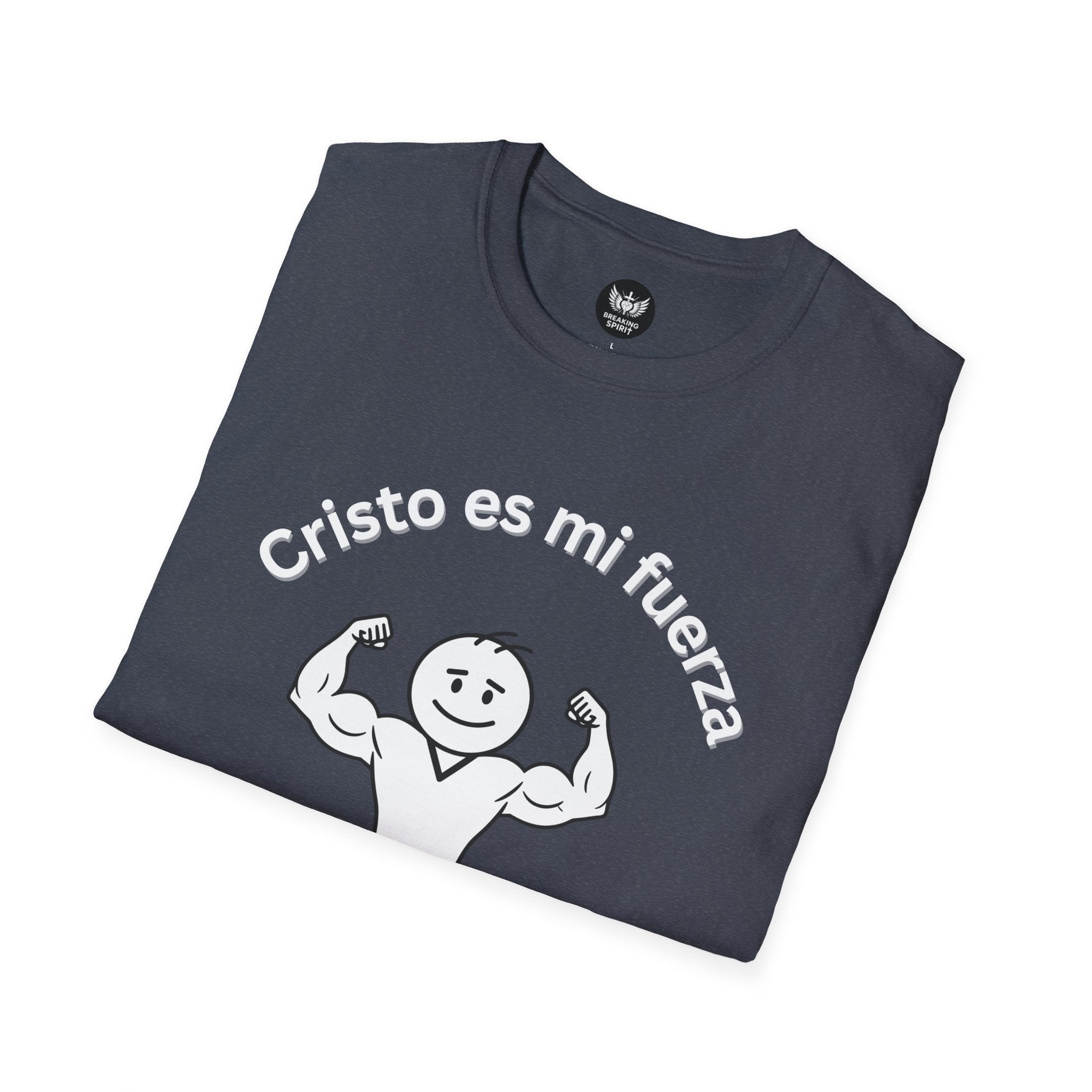 Camiseta cristiana de fuerza — Camiseta de entrenamiento de fe "Cristo es mi fuerza"