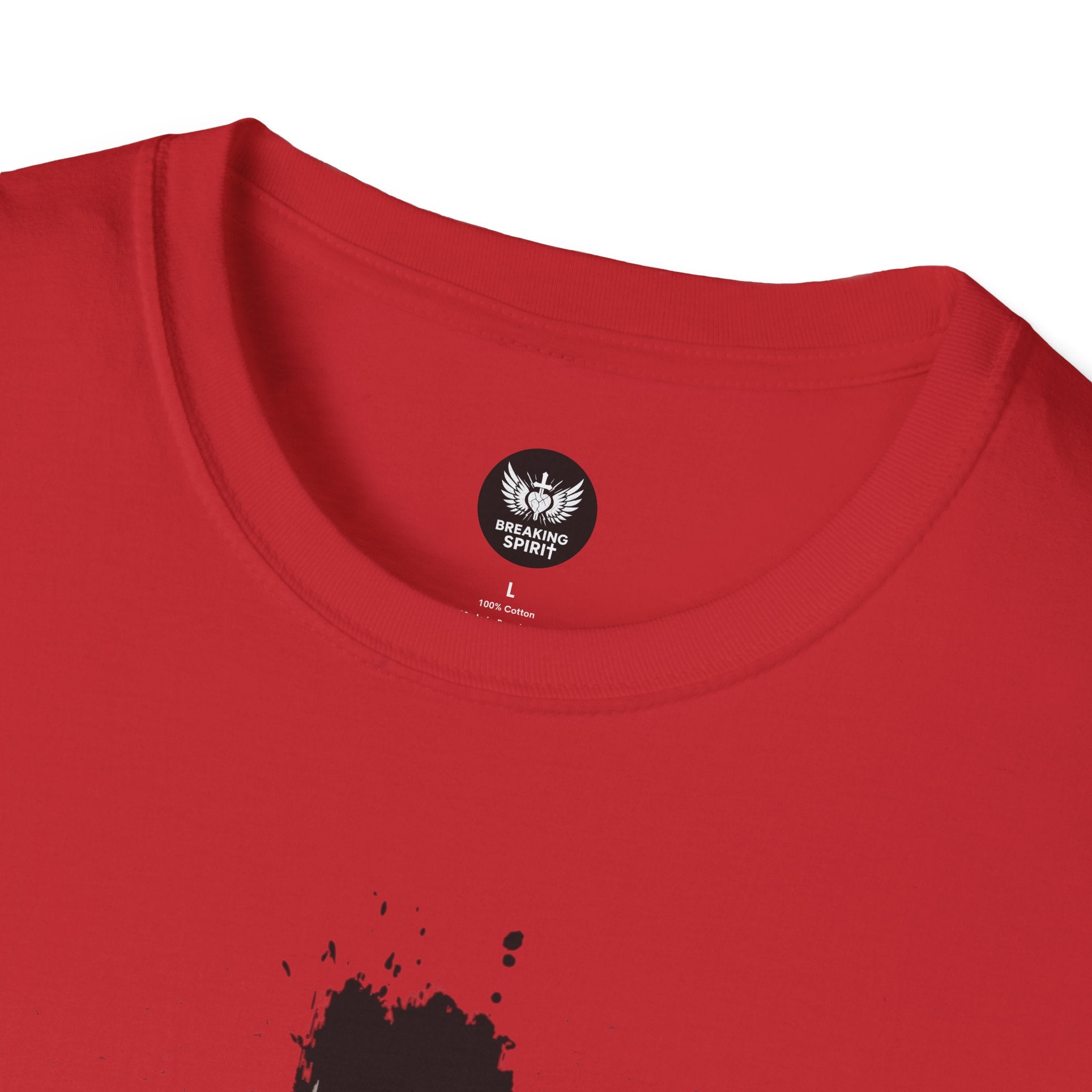 Camiseta con Cruz de Pincel Grunge — Camiseta Cristiana Desgastada