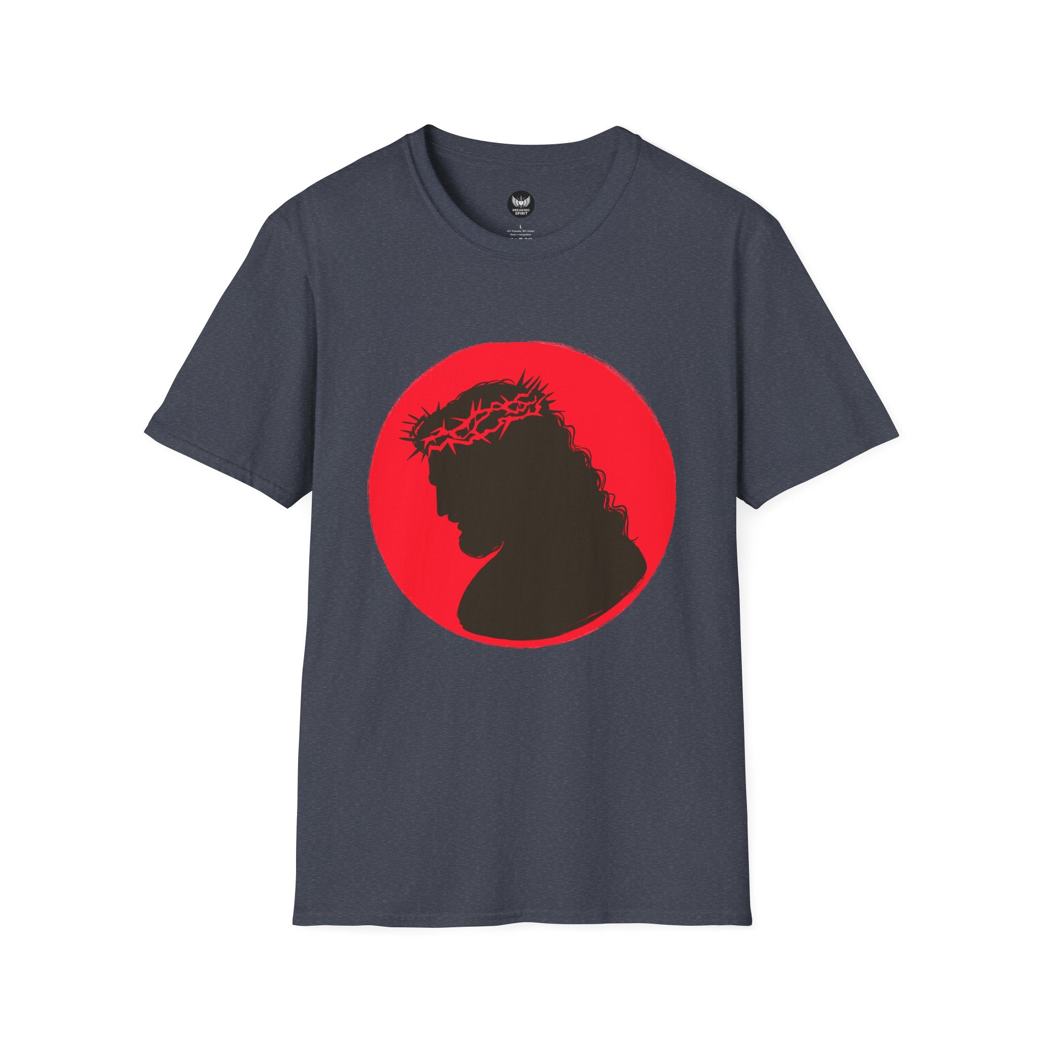 Jesus Silhouette T‑Shirt - Crown of Thorns Christian Tee