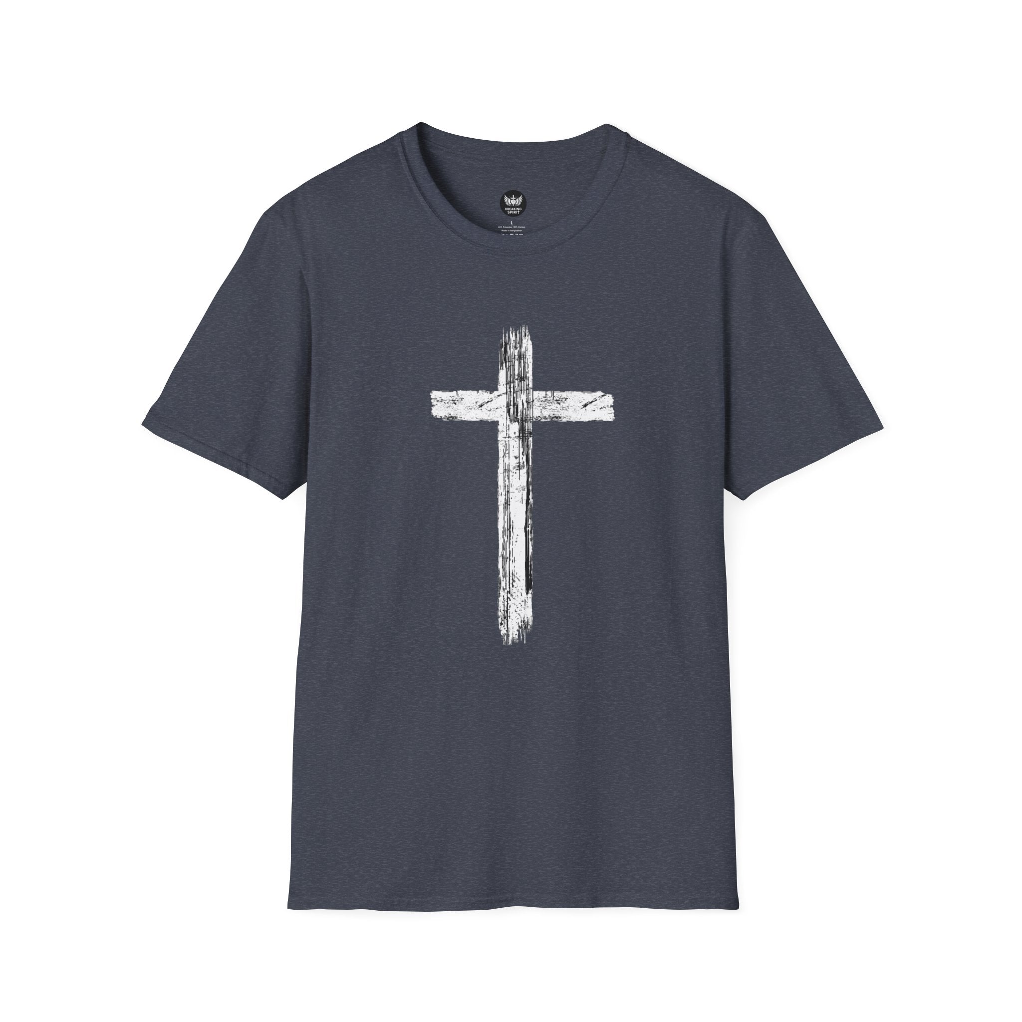 Christian Cross T-Shirt — Minimal Grunge Faith Tee