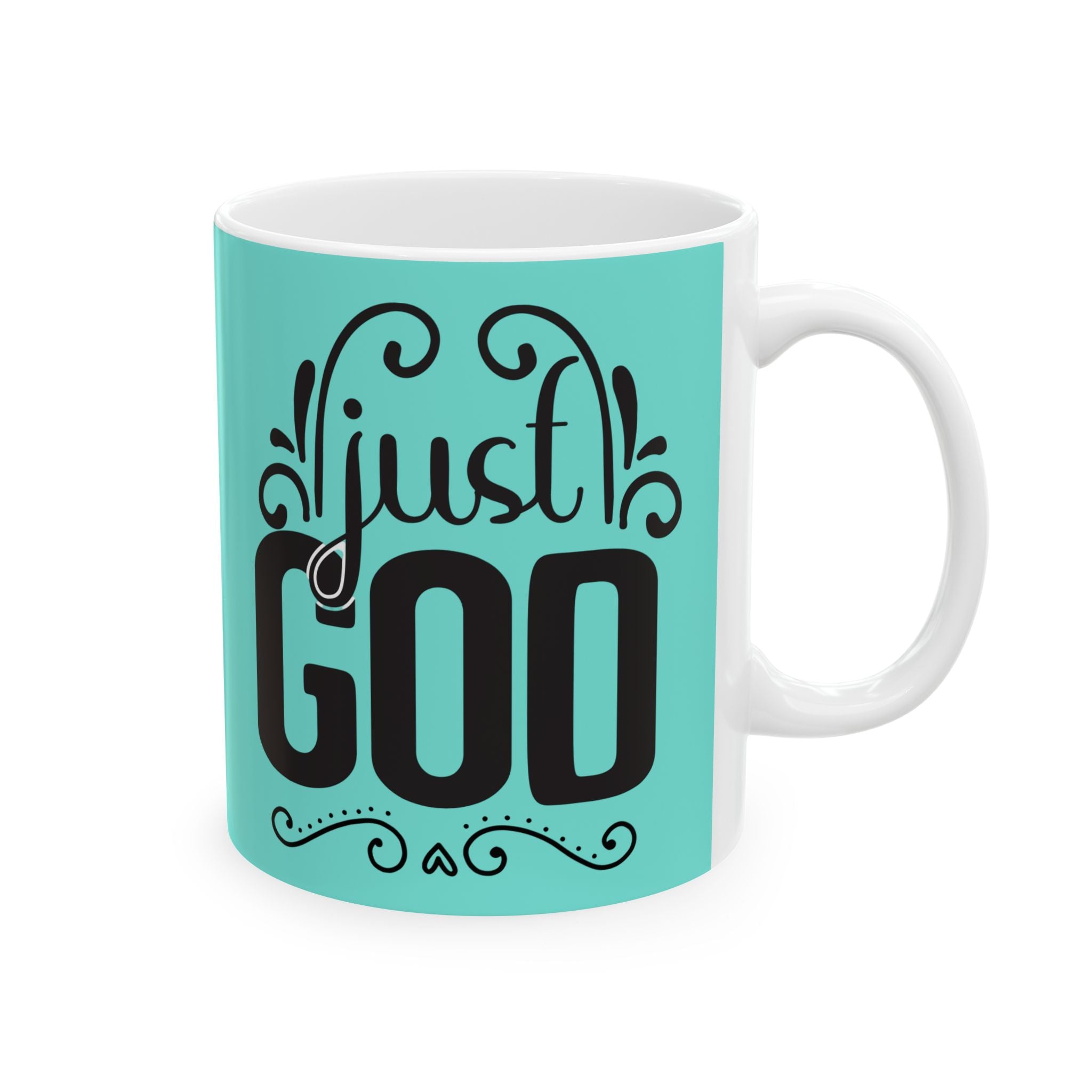 Best God Mom Ceramic Mug - Aqua Inspirational Coffee Cup (11oz, 15oz)