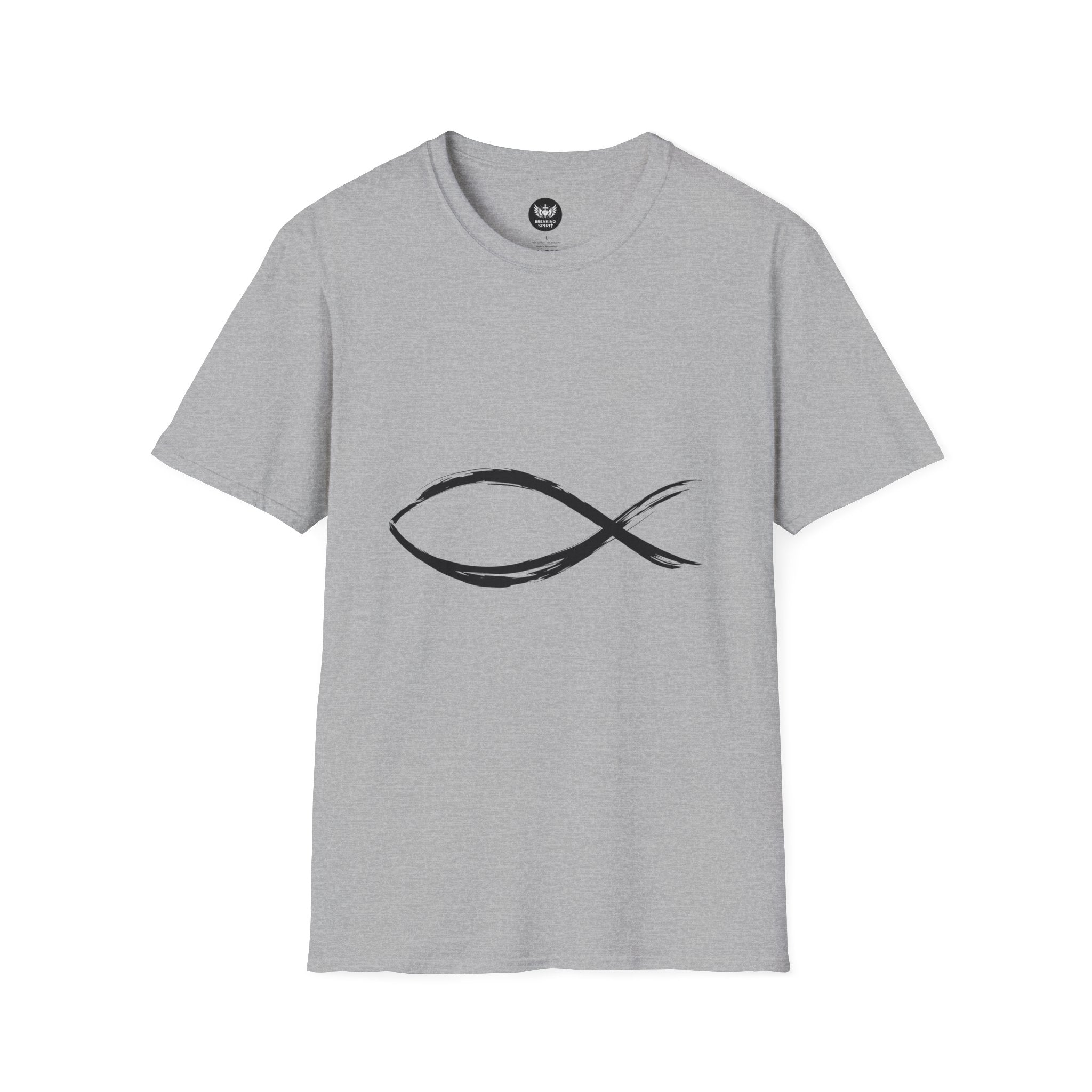 Christian Fish Symbol T-Shirt — Minimal Ichthys Faith Tee